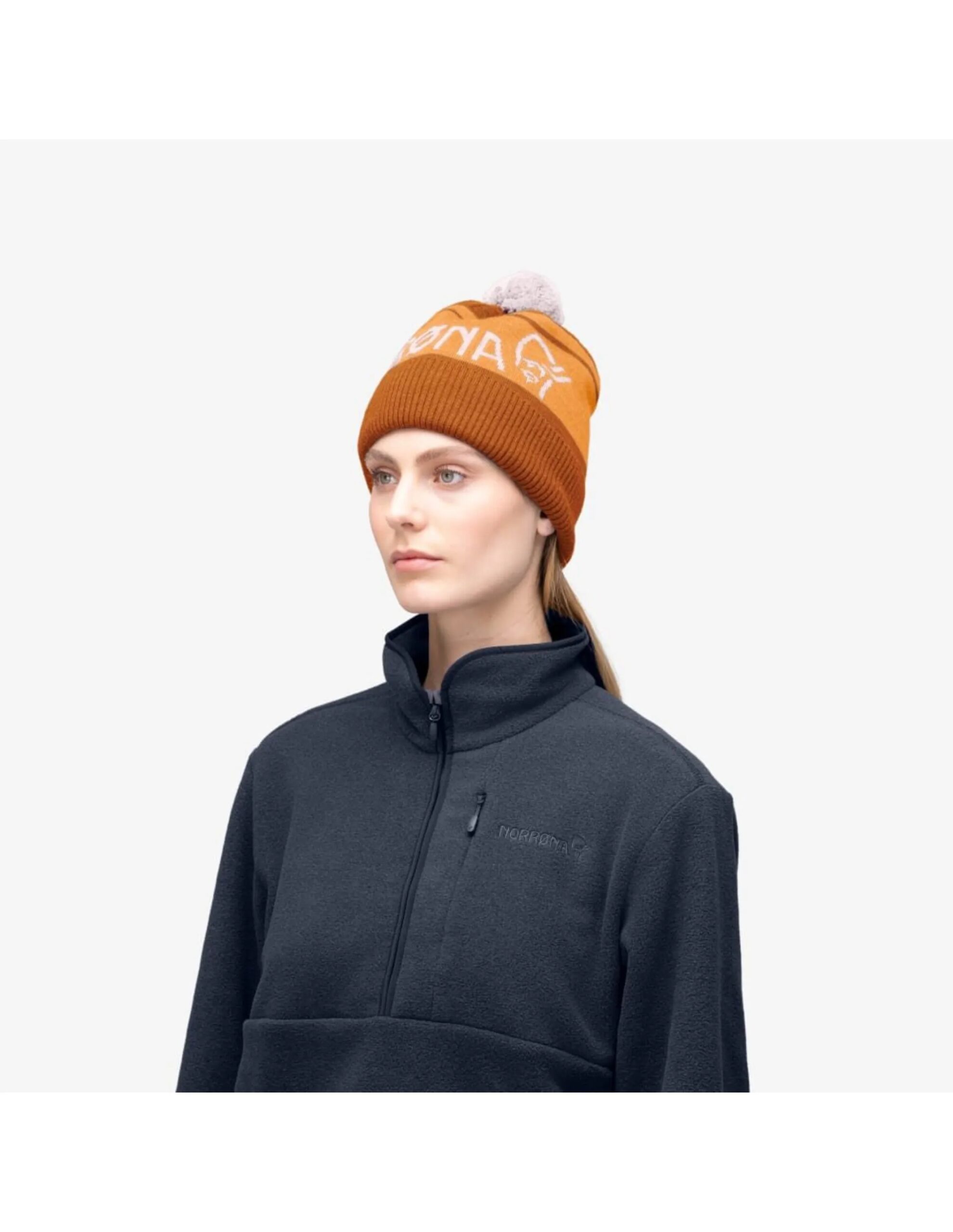 /29 Heavy Merino Ull Logo Beanie (Maat – OS, Kleur – Gold Flame)