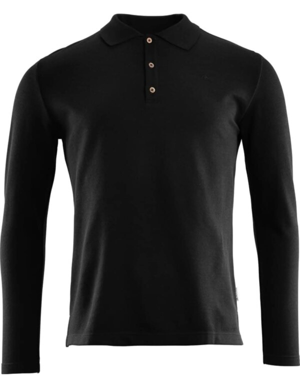 Aclima LeisureWoo Pique Shirt Long Sleeve Men's (Maat - S, Kleur - Jet Black)