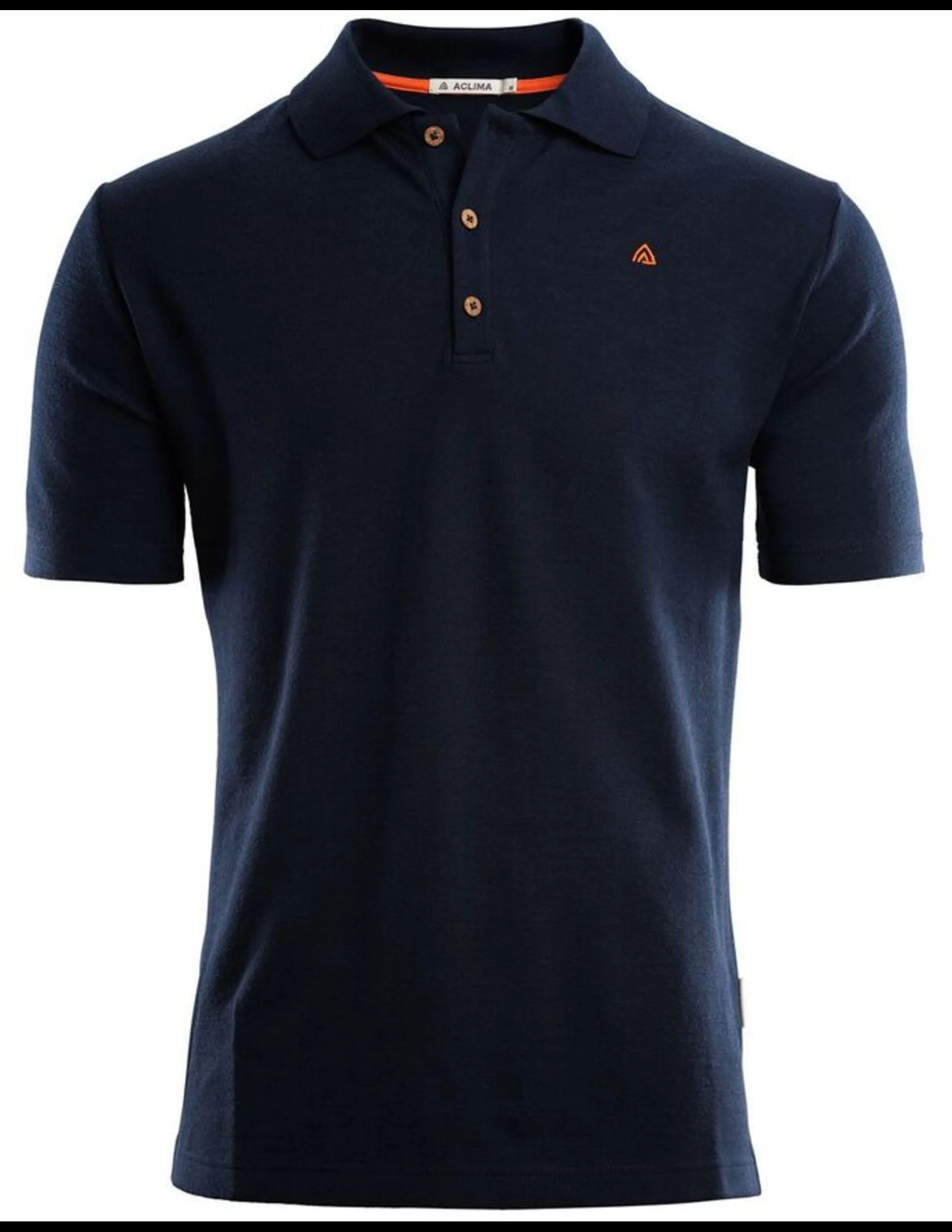 Aclima LeisureWool Pique Poloshirt Heren (Maat – L, Kleur – Navy Blazer)
