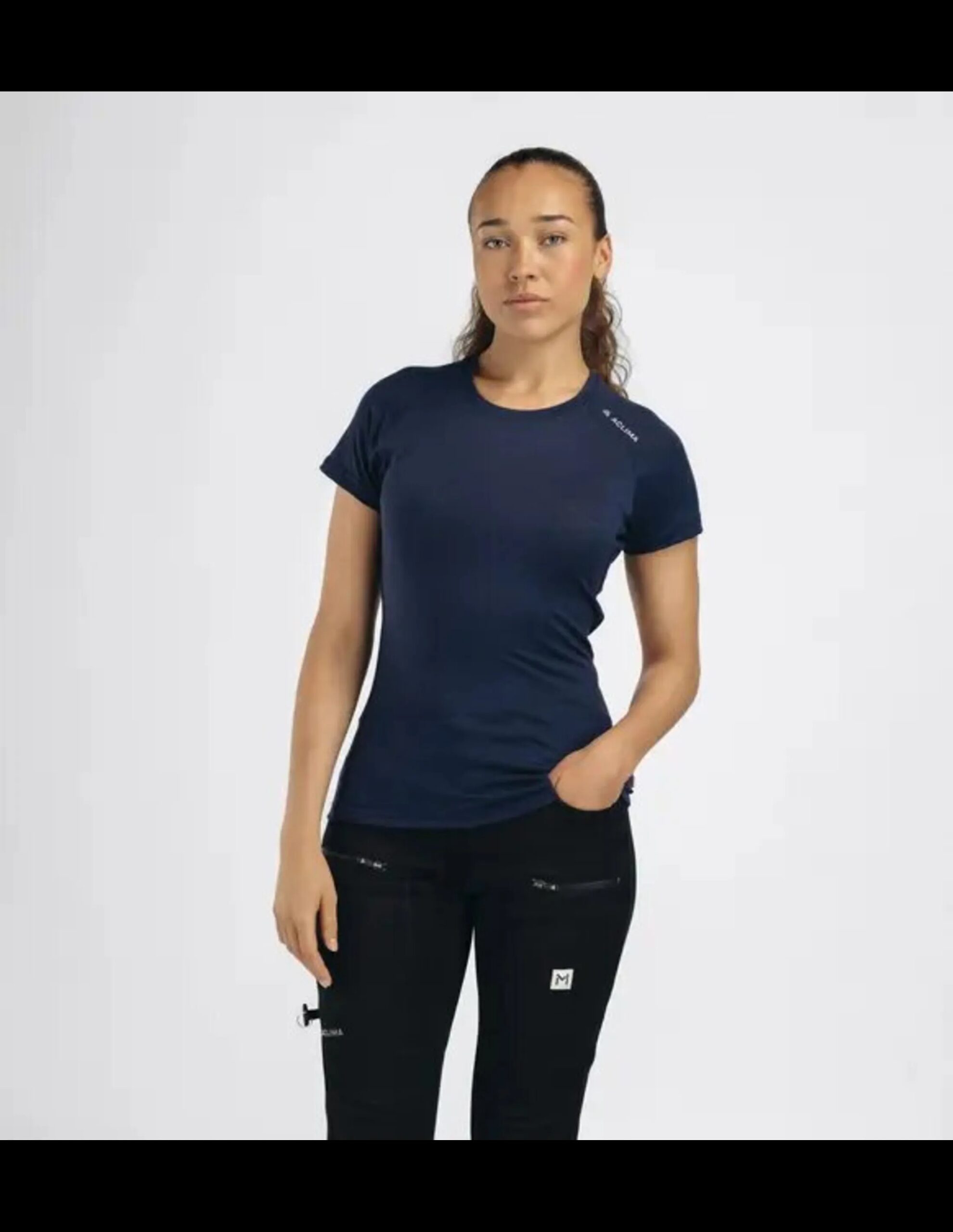 Aclima LightWool 140 Trail Tee Dames (Maat – S, Kleur – Navy Blazer)