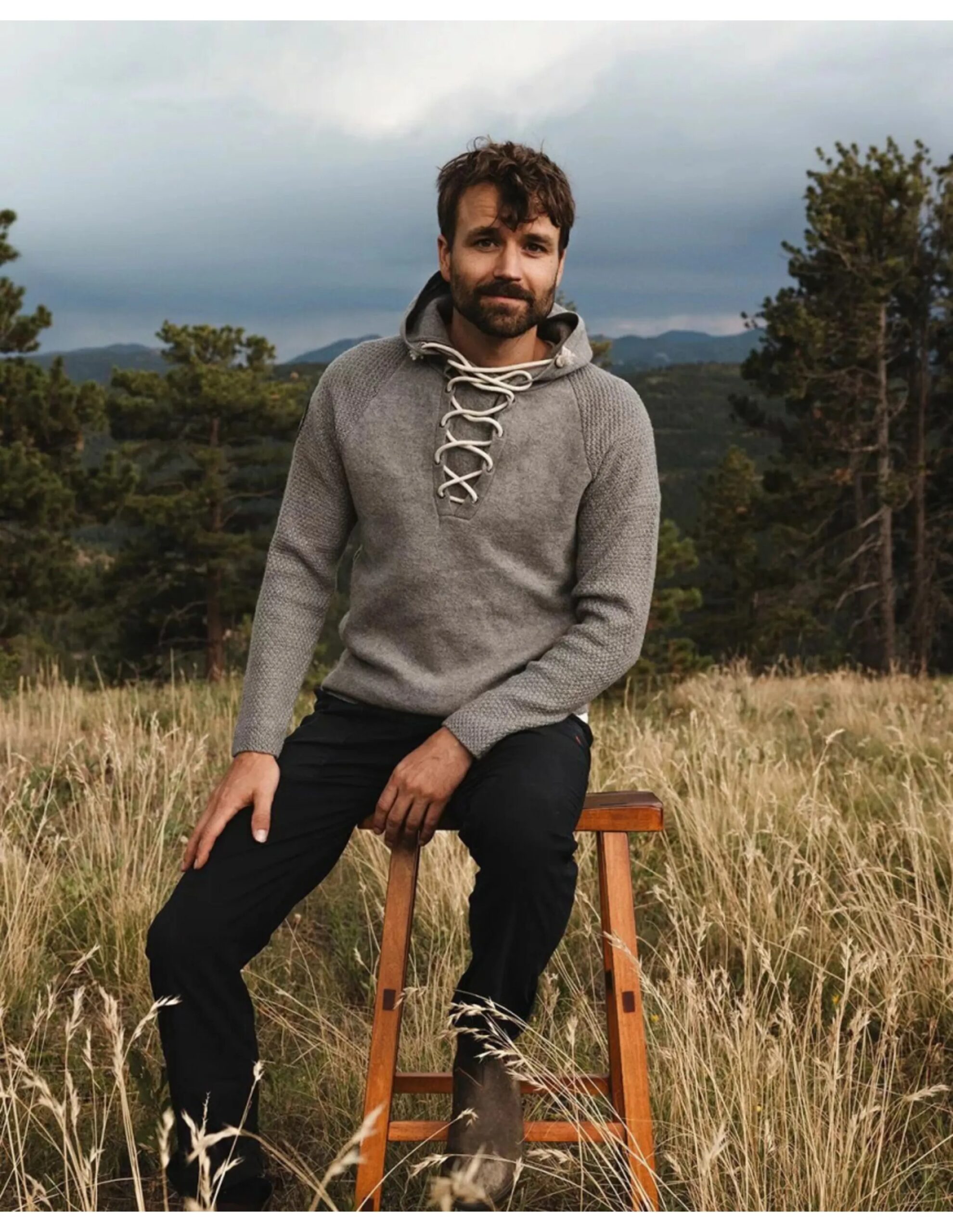 Amundsen Boiled Hoodie Laced Heren (Maat – L, Kleur – Light Grey)