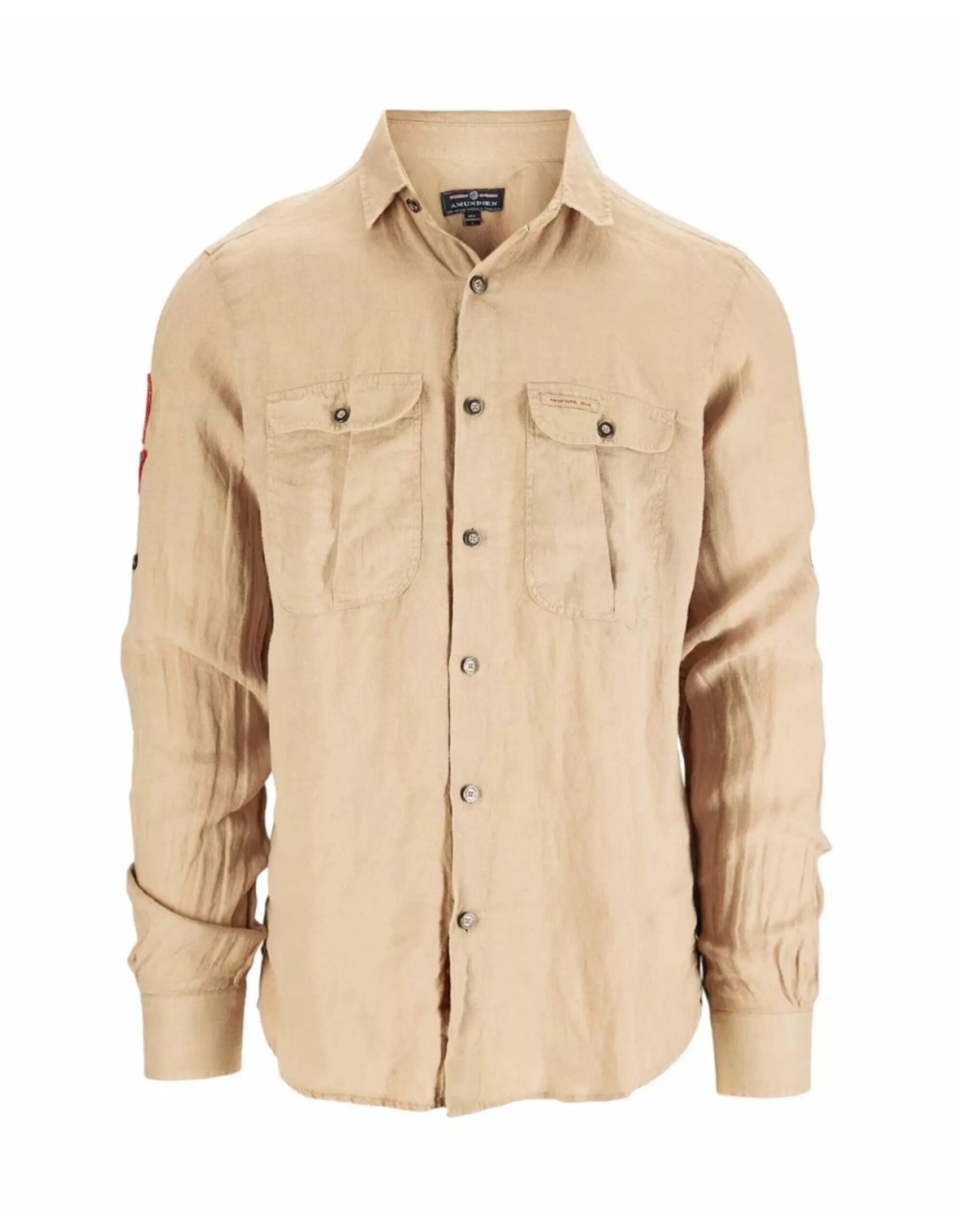 Amundsen Safari Linen Shirt Mens (Maat – S, Kleur – Desert)