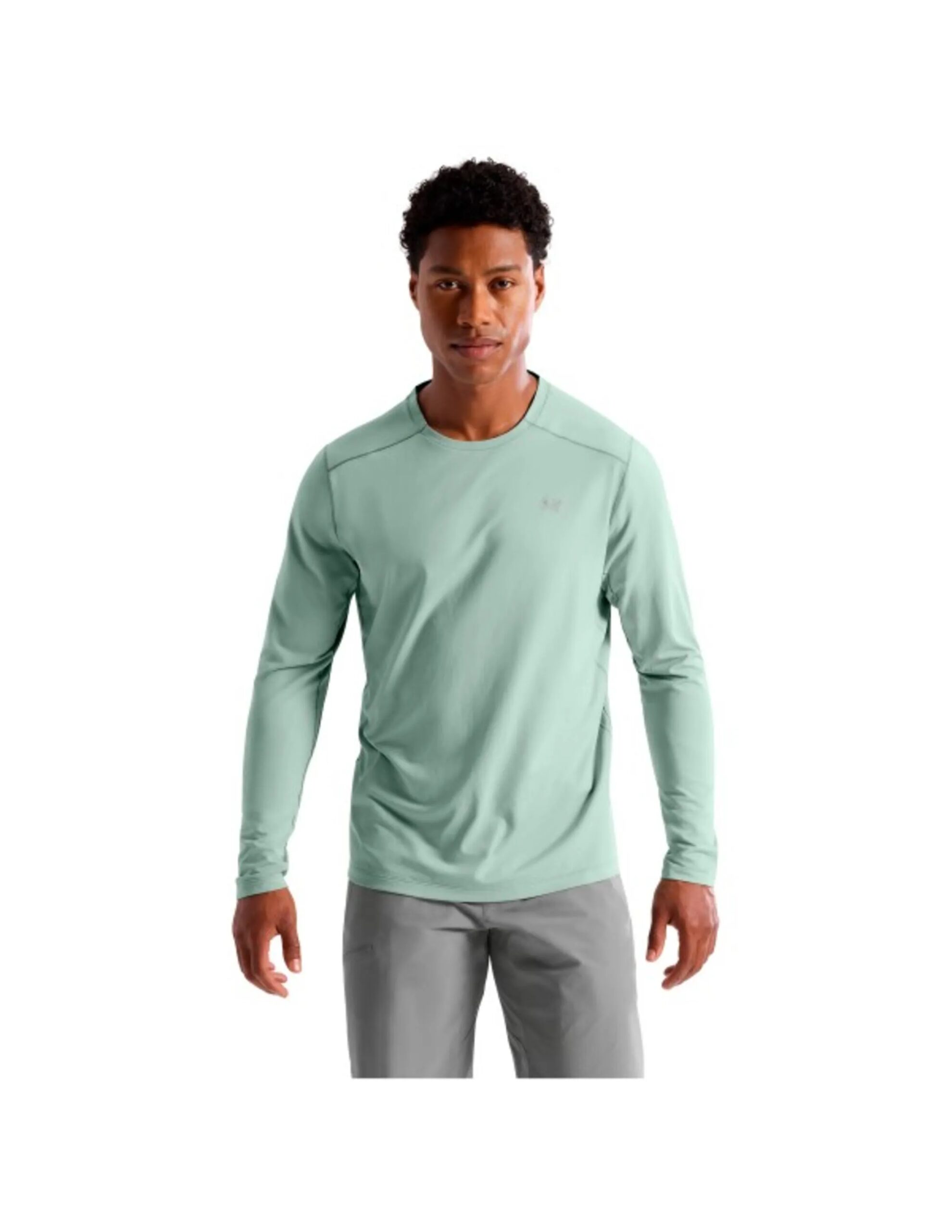 Arc’teryx Cormac Crew Neck Shirt Lange Mouw Heren (Maat – S, Kleur – Stone Green Heather)