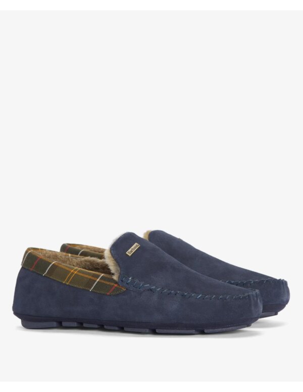 Barbour Monty Moccasin Slipper (Maat - 9, Kleur - Navy Suede)