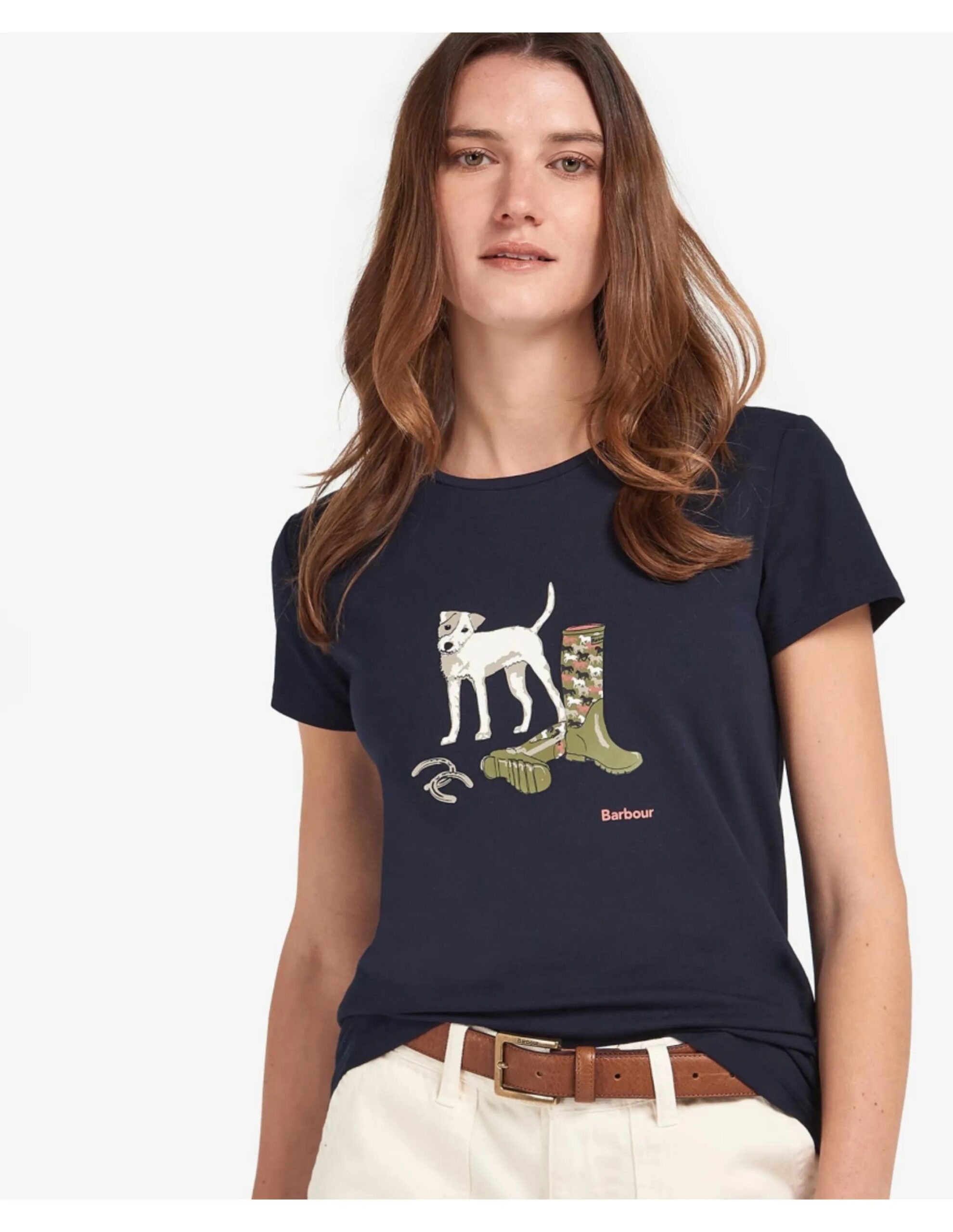 Barbour Rowen Tee (Maat – 16, Kleur – Navy)