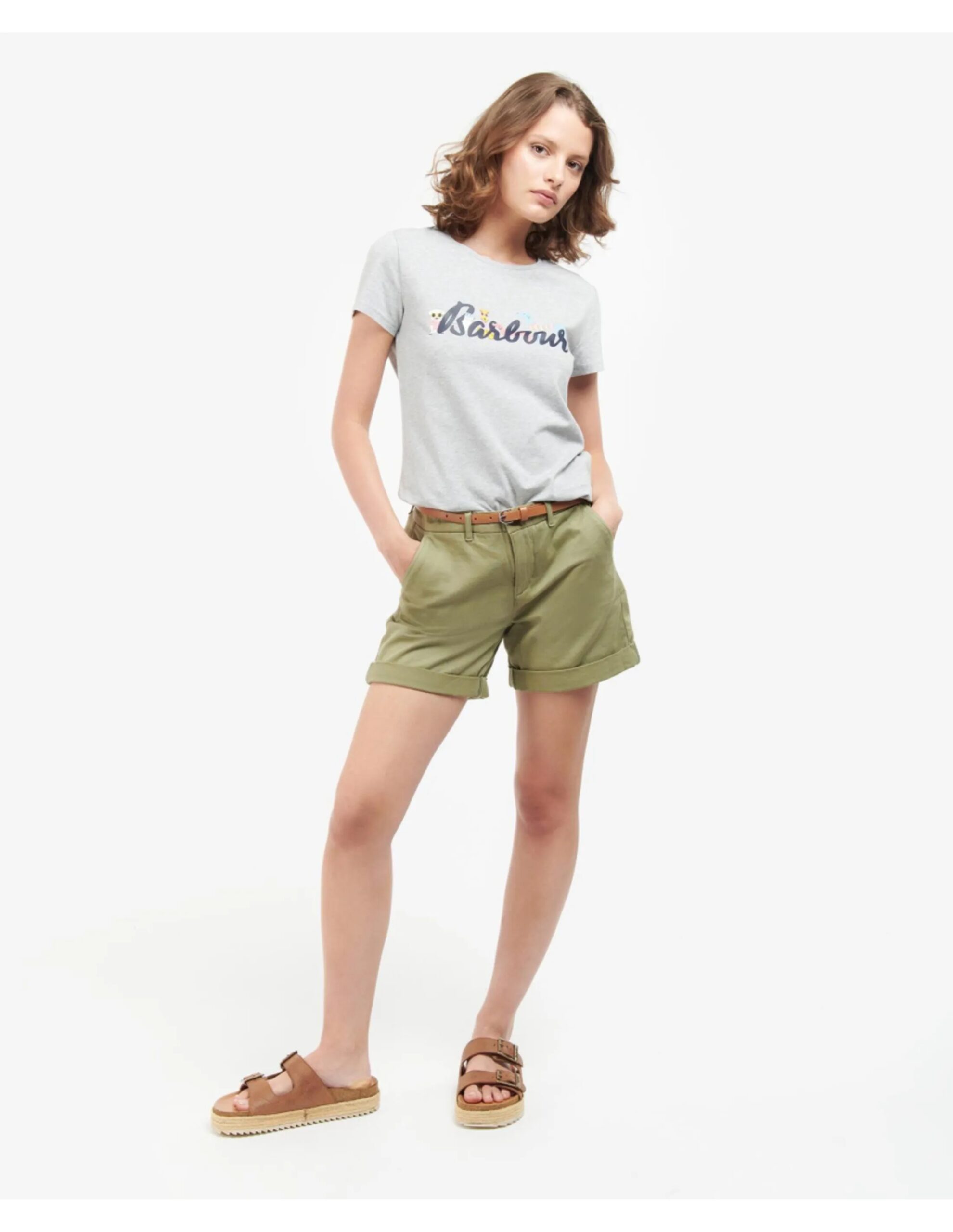 Barbour Southport Tee (Maat – 16, Kleur – Lt Grey Marl)