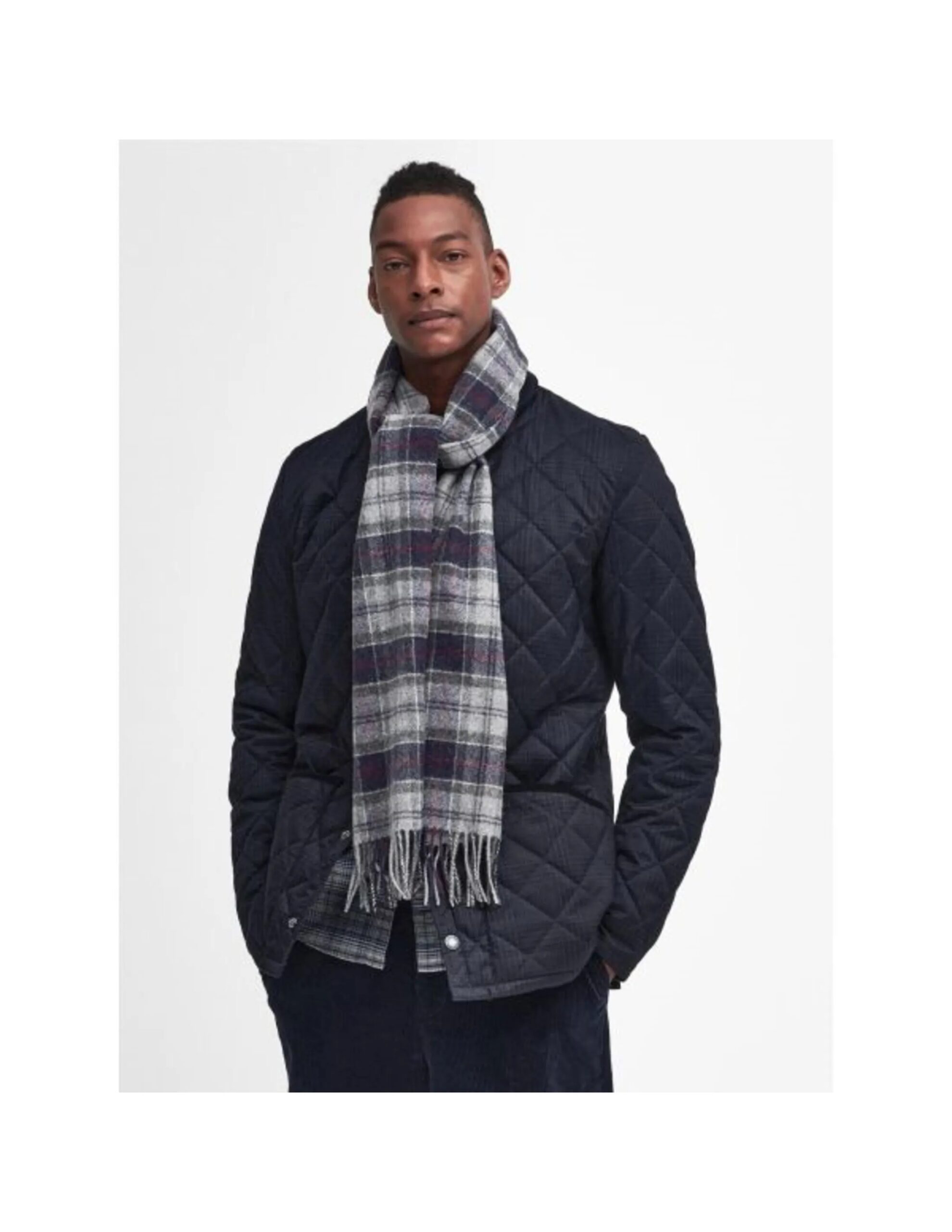 Barbour Tartan Lambswool Scarf (Maat – OS, Kleur – Blue Granite)