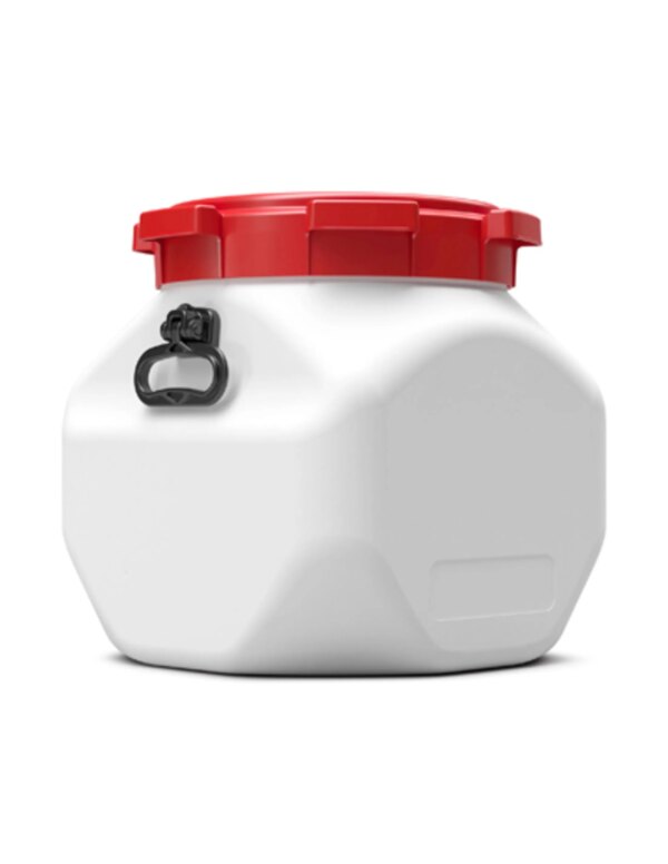 Basic Nature Rechthoekig Vat met Brede Opening (Maat - 40 L, Kleur - Wit)