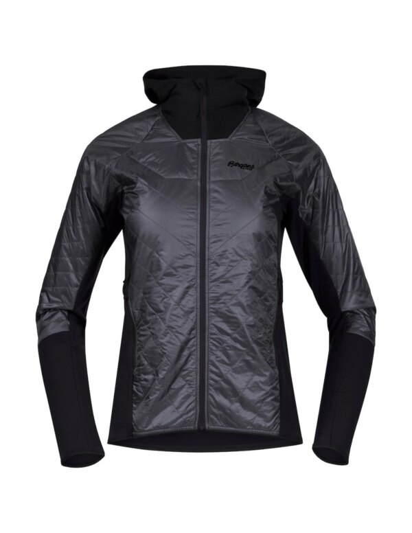 Bergans Cecilie Light Insulated Hybrid Jacket W (Maat - L, Kleur - Solid Dark Grey/Black)