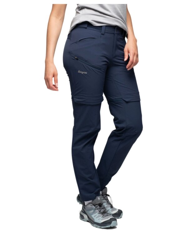 Bergans Convertible Zip-Off Softshell Broek Dames (Maat - 38, Kleur - Navy Blue)