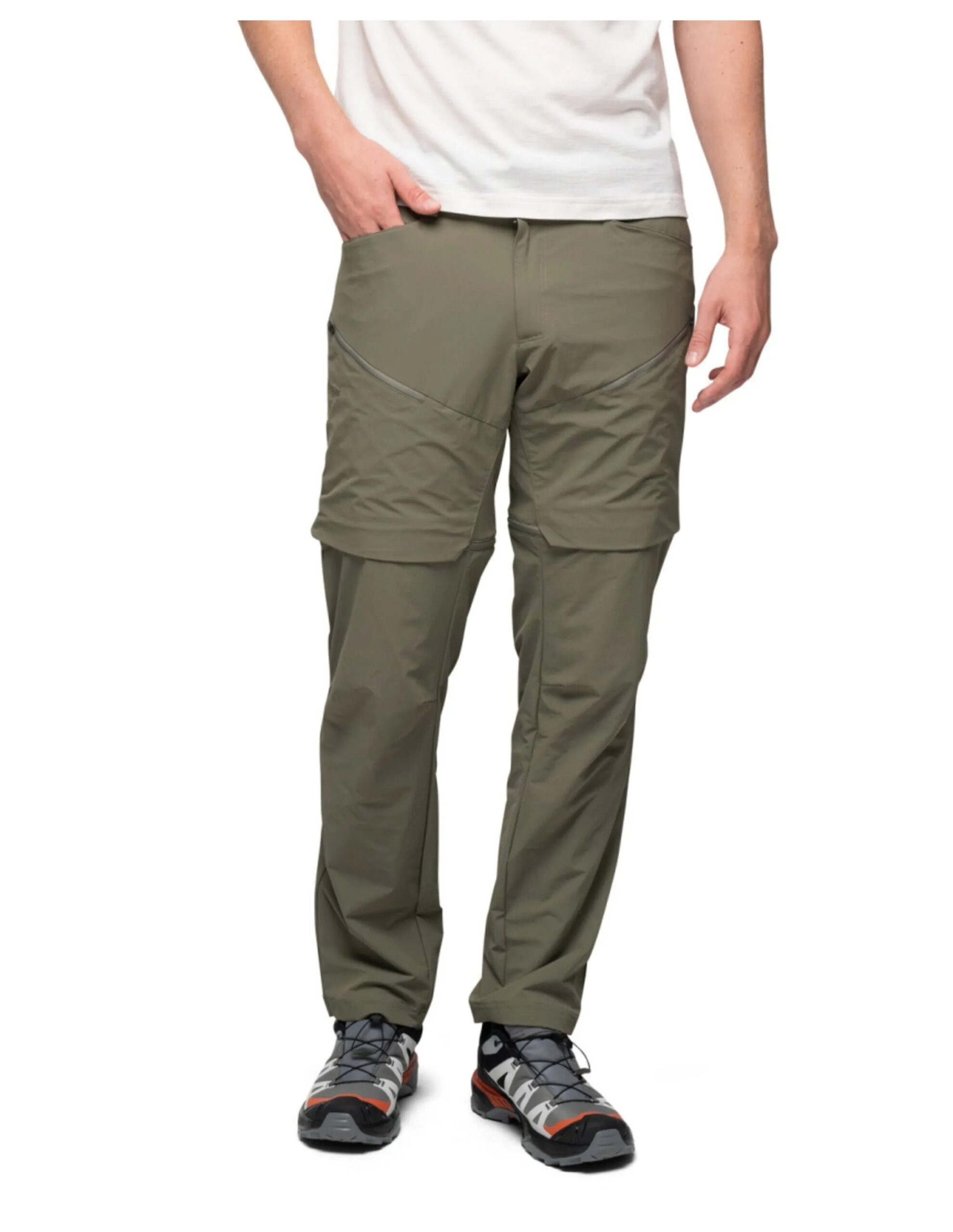 Bergans Convertible Zip-Off Softshell Broek Heren (Maat – 50, Kleur – Green Mud)