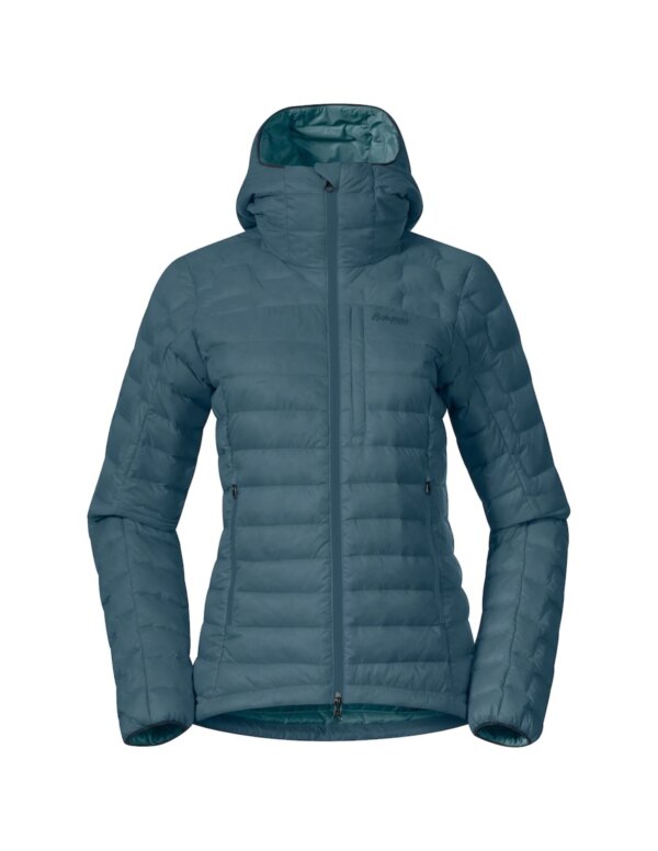 Bergans Magma Light Down Jacket w/Hood Women (Maat - L, Kleur - Orion blue)
