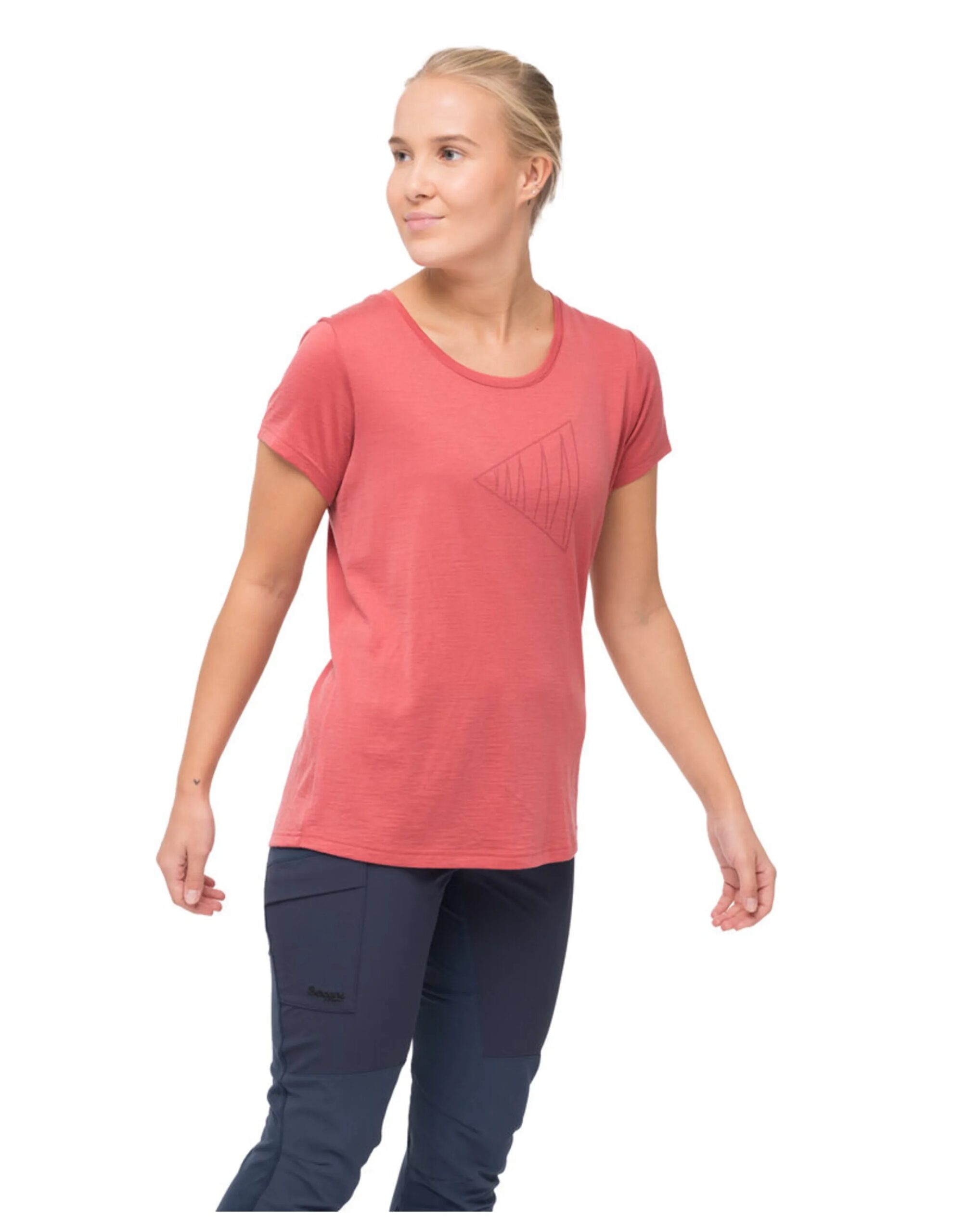 Bergans Vaagaa Adventure Merino Tee Women (Maat – L, Kleur – Rusty Dust/Rusty Dust Tr.)