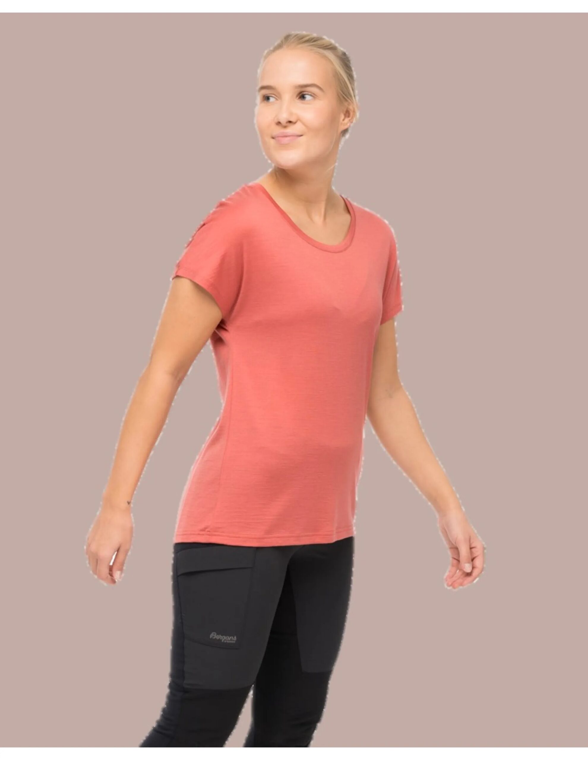 Bergans Whenever Merino Tee Women (Maat – L, Kleur – Rusty Dust)