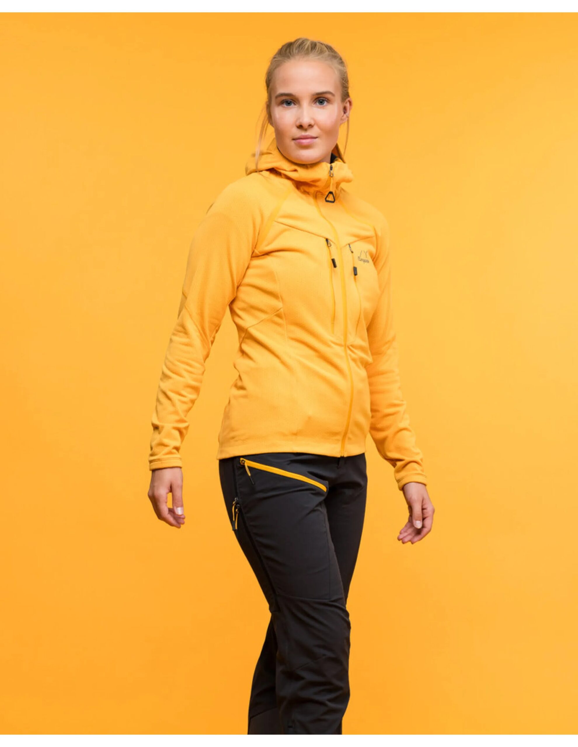 Bergans Y MountainLine Wooltech Midlayer Jacket Women (Maat – M, Kleur – Mango Yellow)
