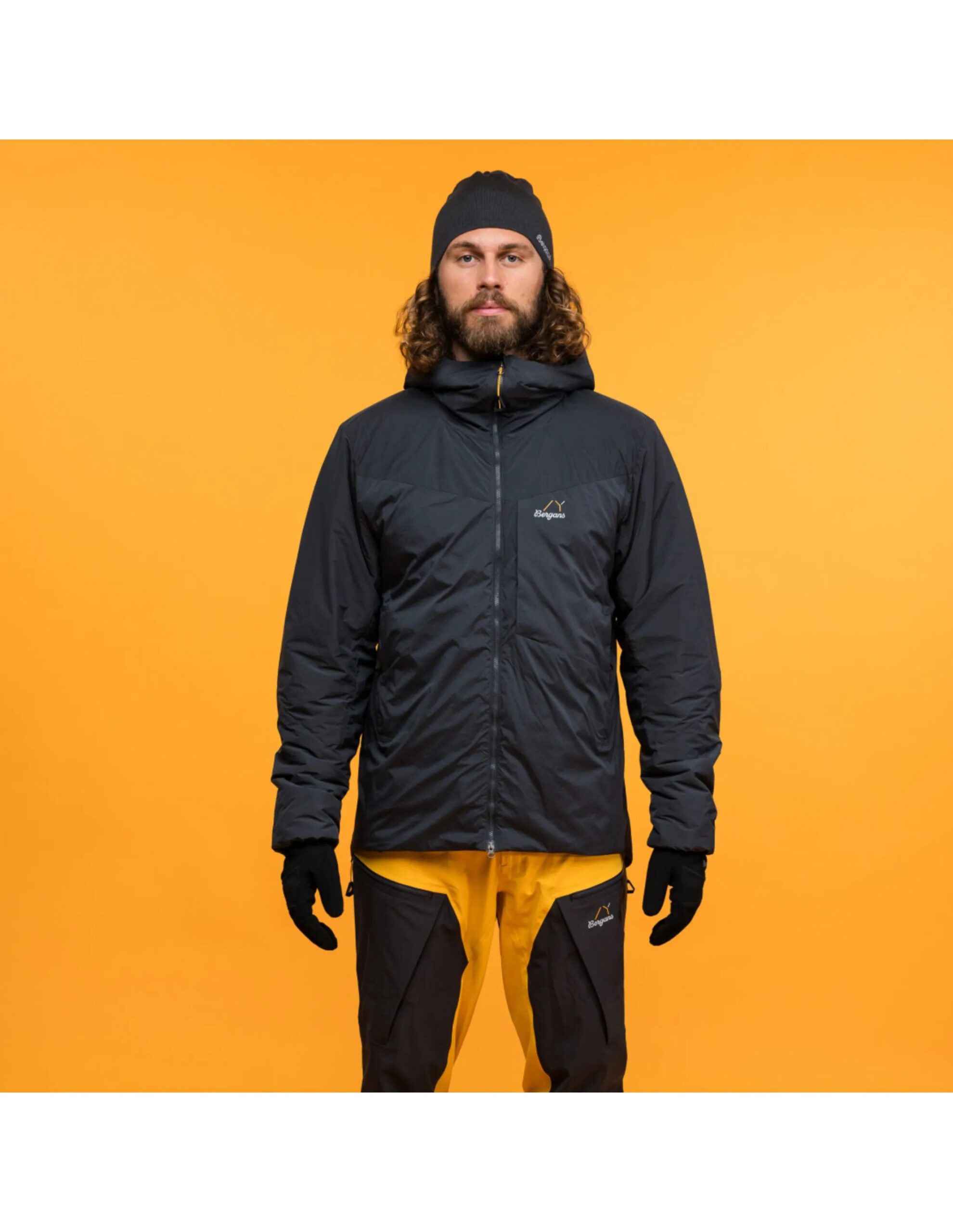 BergansY MountainLine Insulated Windbreaker Jacket Men´s (Maat – M, Kleur – Dark Shadow Grey)