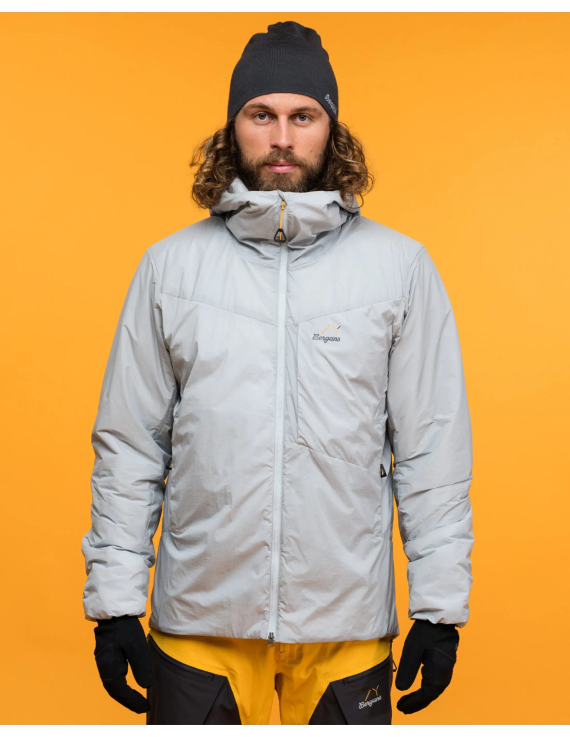BergansY MountainLine Insulated Windbreaker Jacket Men´s (Maat – M, Kleur – Pearl grey)