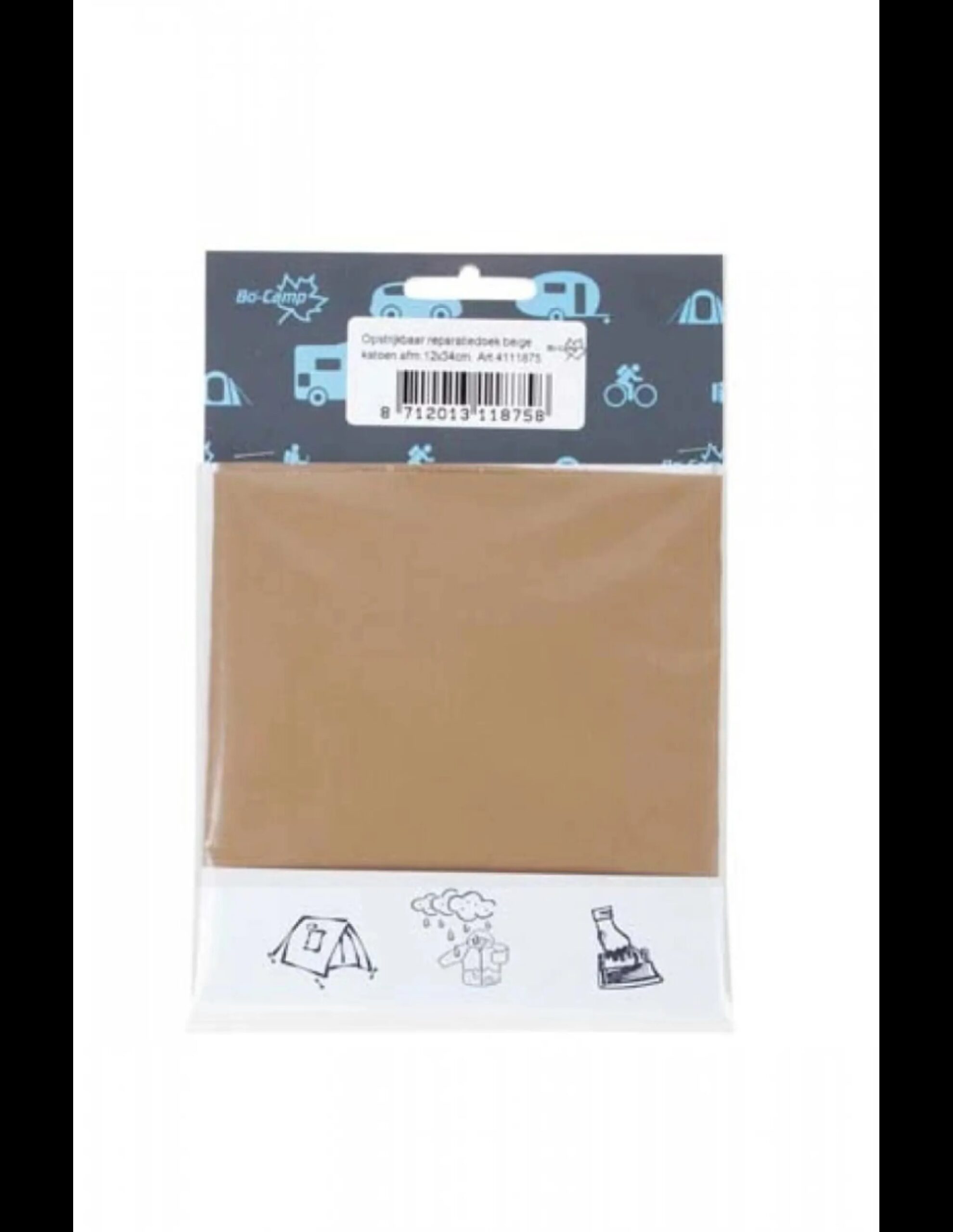 Bo Camp Reparatiedoek Opstrijkbaar Katoen (Maat – OS, Kleur – Beige)