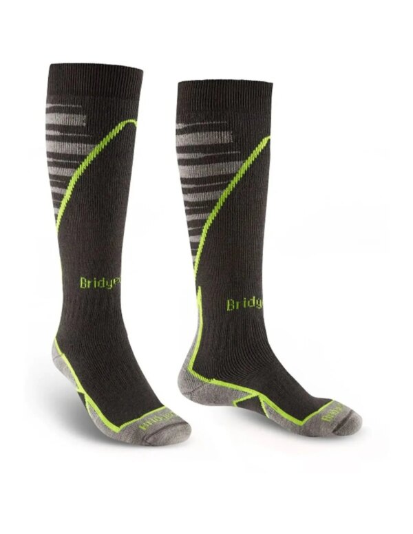Bridgedal Midweight+ Merino Endurance Lange Skisokken Heren (Maat - M, Kleur - Gunmetal/Stone)