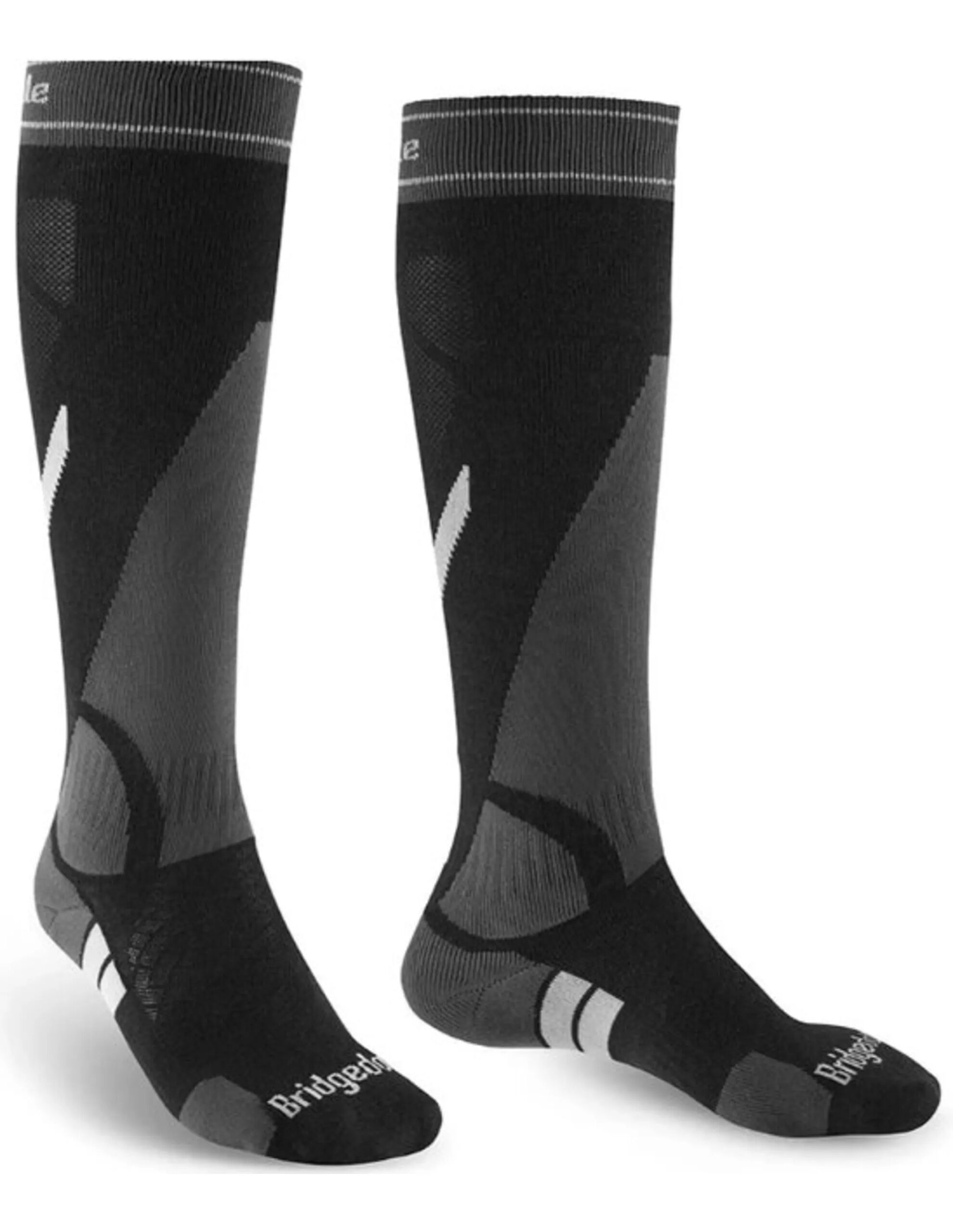 Bridgedale Lightweight Merino Endurance Lange Skisokken Heren (Maat – L, Kleur – Black/grey)