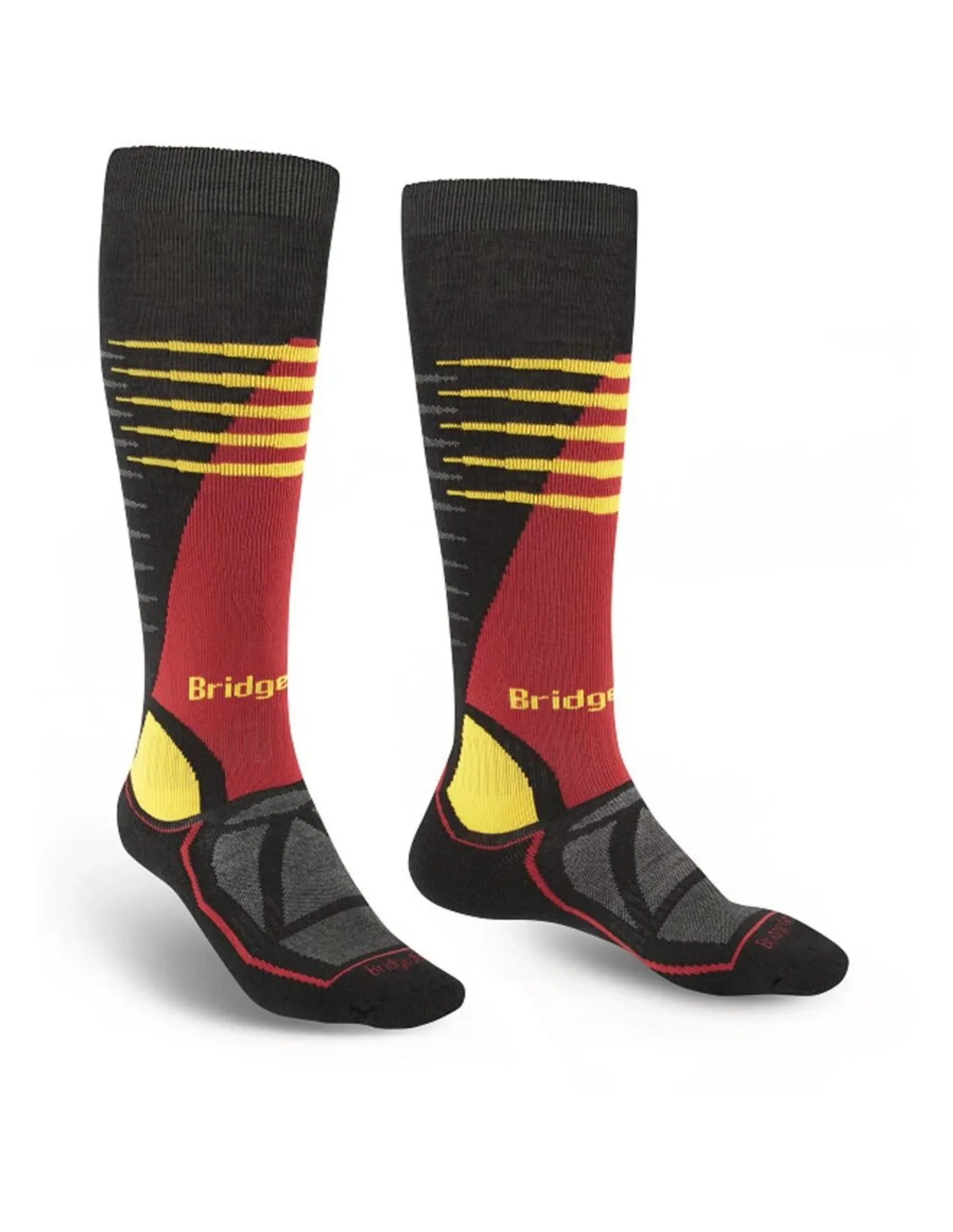 Bridgedale Midweight Merino Endurance Lange Skisokken Heren (Maat – L, Kleur – Black/Gold)