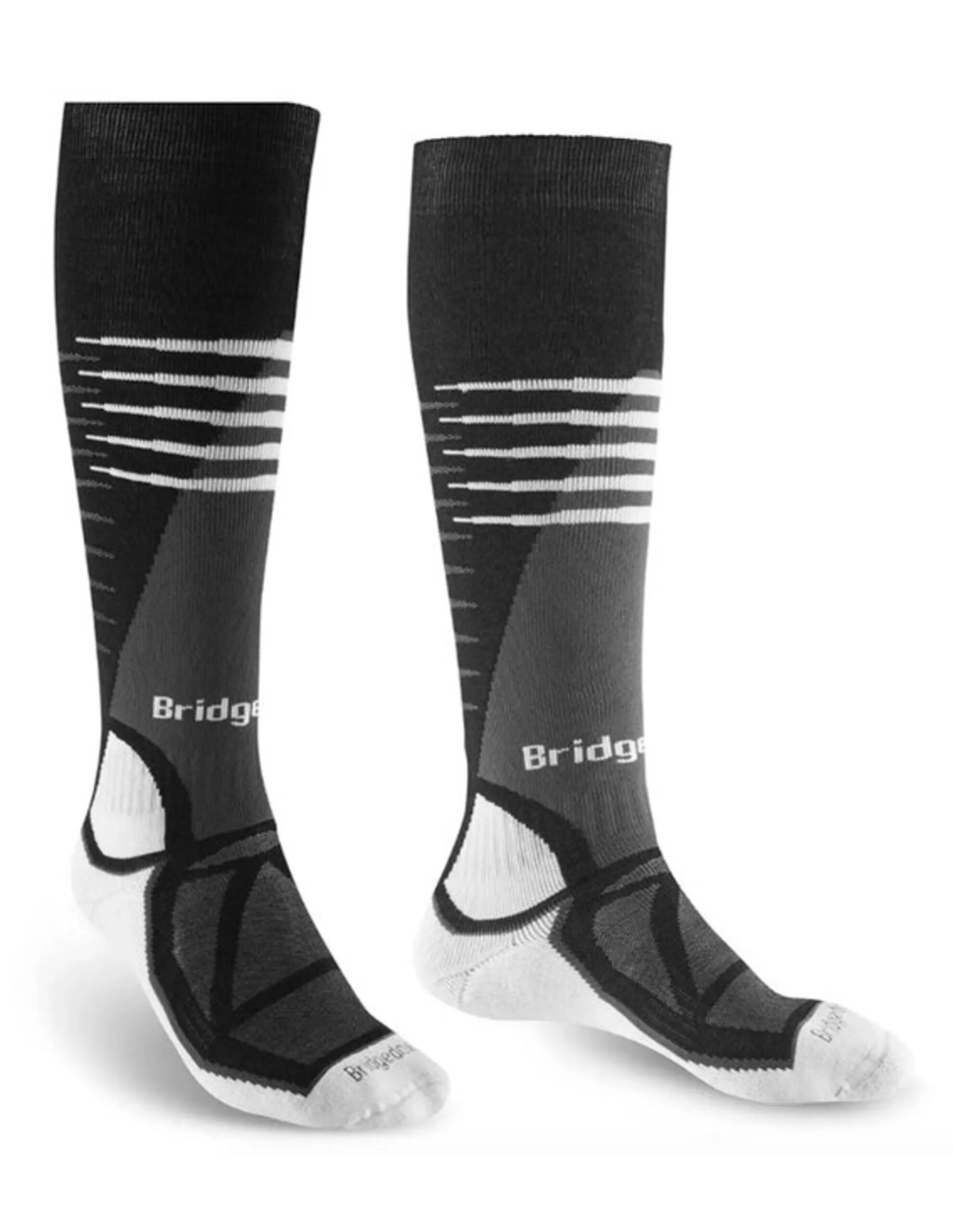 Bridgedale Midweight Merino Endurance Lange Skisokken Heren (Maat – L, Kleur – Black/White)