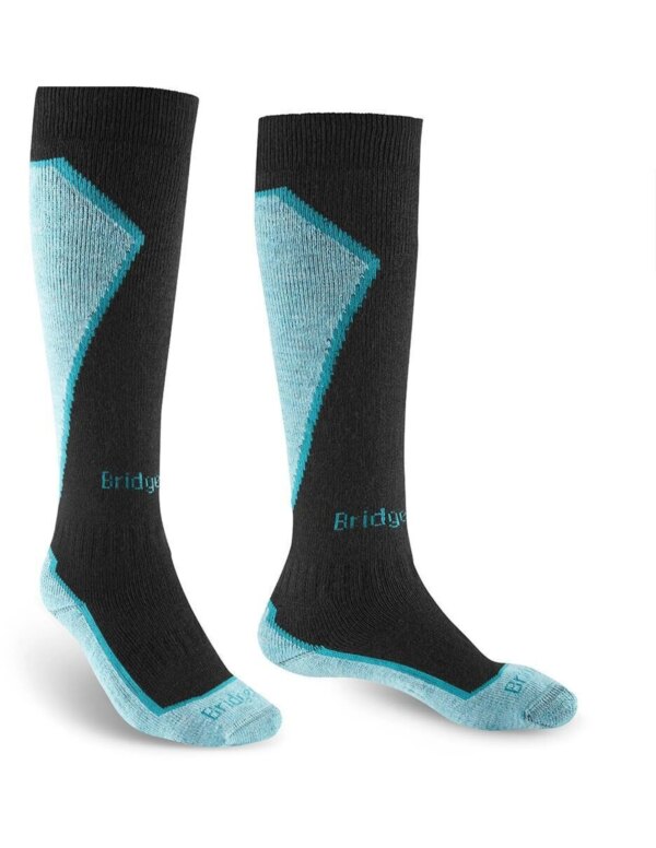 Bridgedalei Midweight+ Merino Endurance Lange Skisokken Dames (Maat - S, Kleur - Black/Blue)