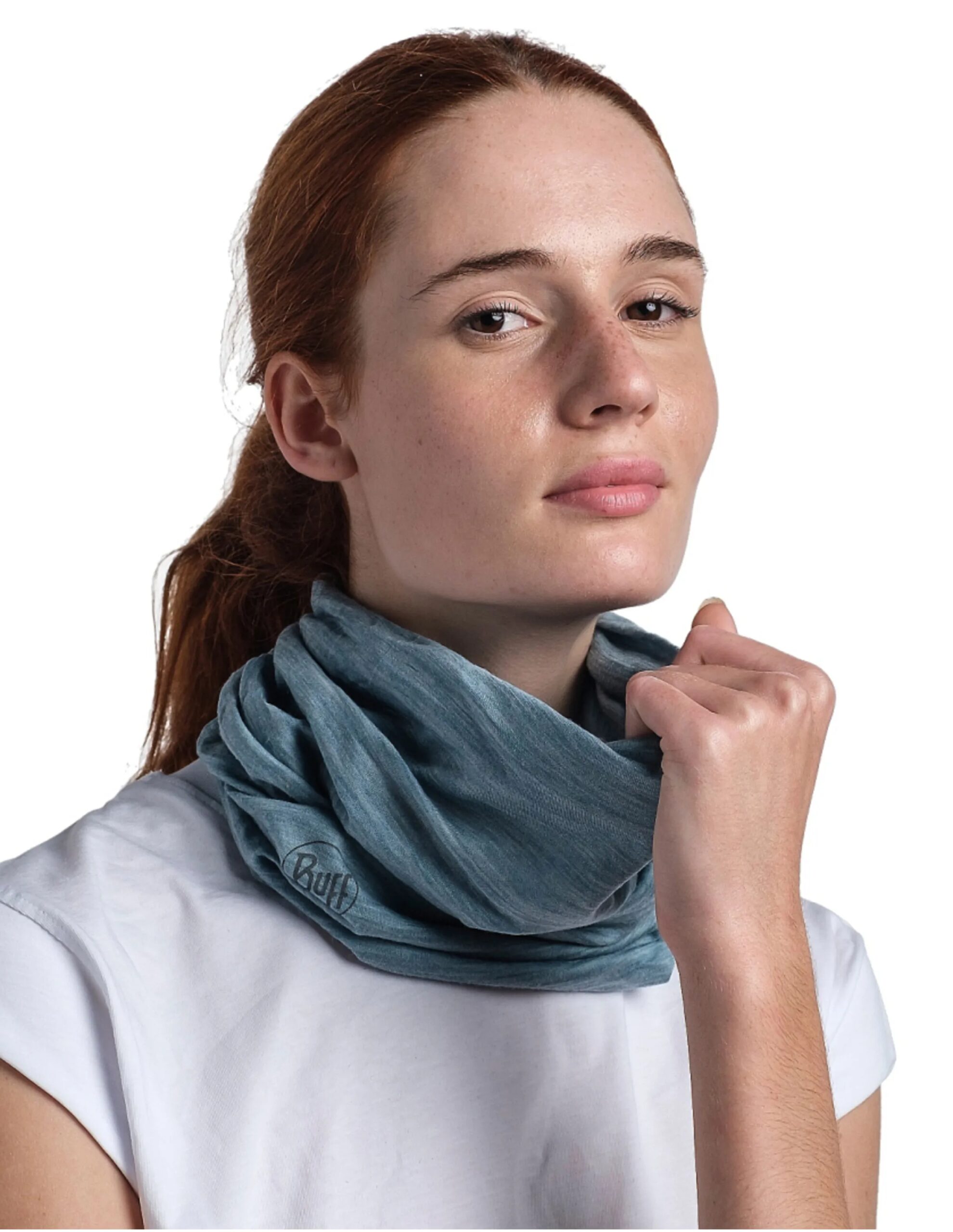 Buff Merino Lightweight Nekwarmer (Maat – OS, Kleur – Solid Pool)