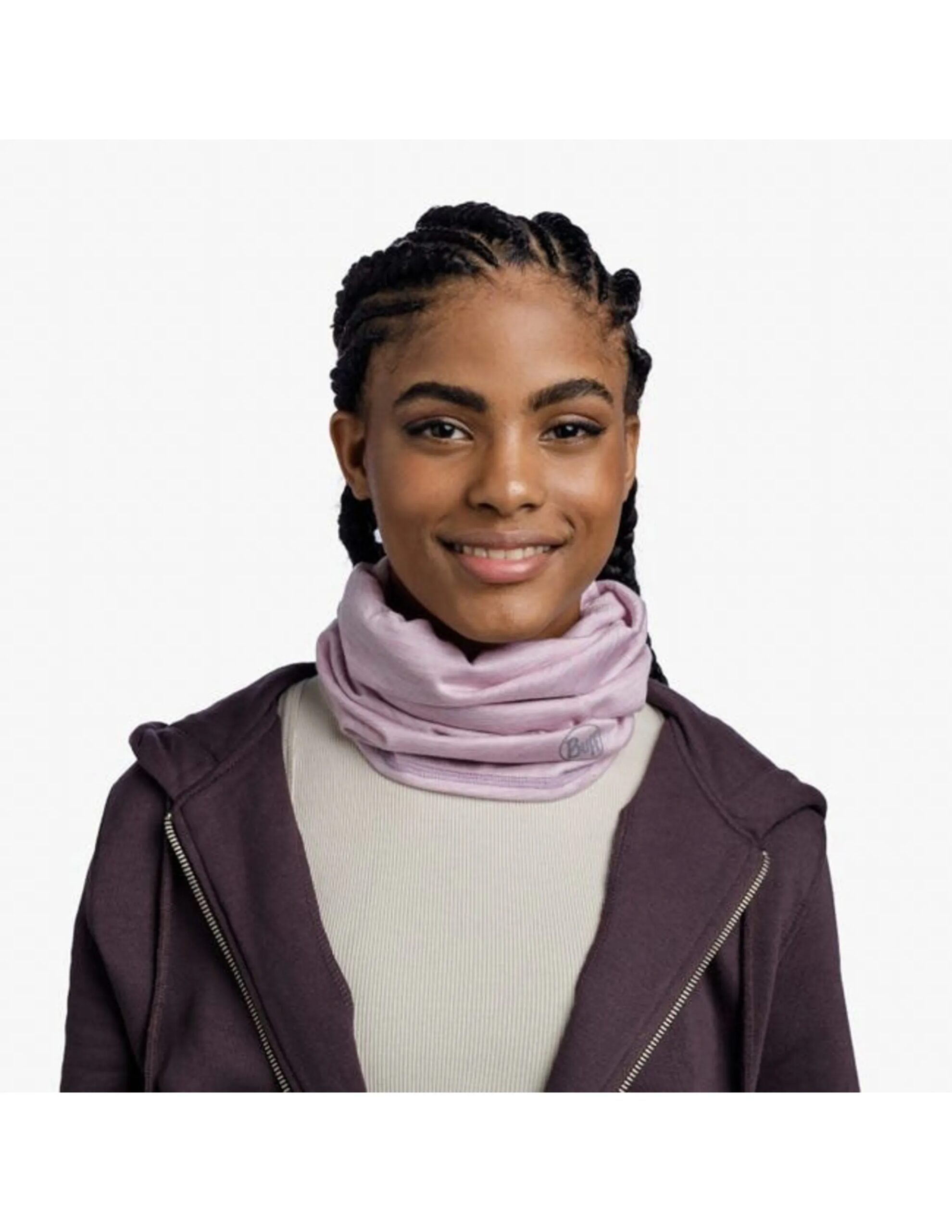 Buff Merino Lightweight Nekwarmer – Multistripes (Maat – OS, Kleur – Lilac Sand)