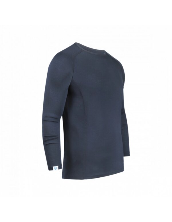 Carl Denig Men's 200 merino Long Sleeves (Maat - L, Kleur - Navy)
