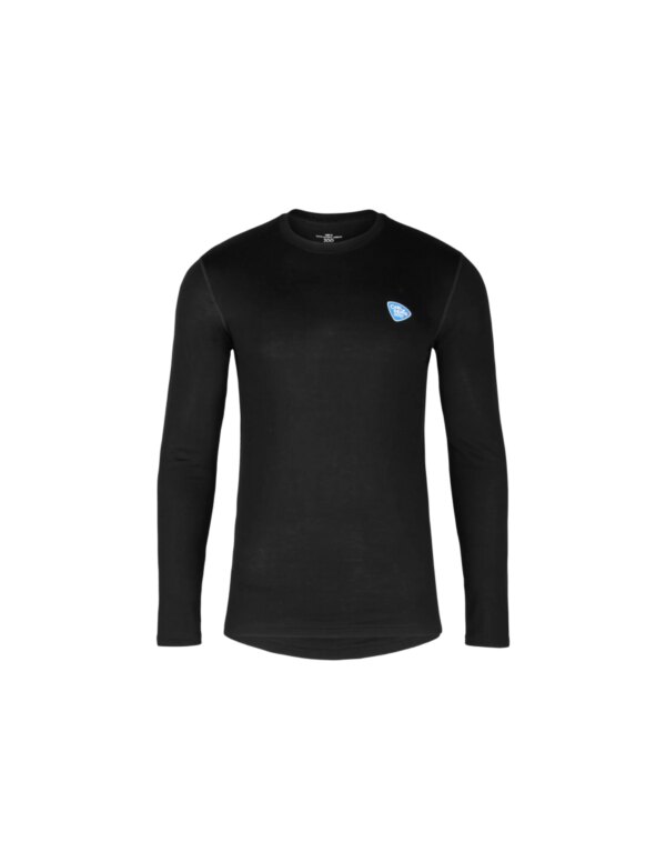 Carl Denig Men's Merino LS Crew (Maat - L/XL, Kleur - Black)