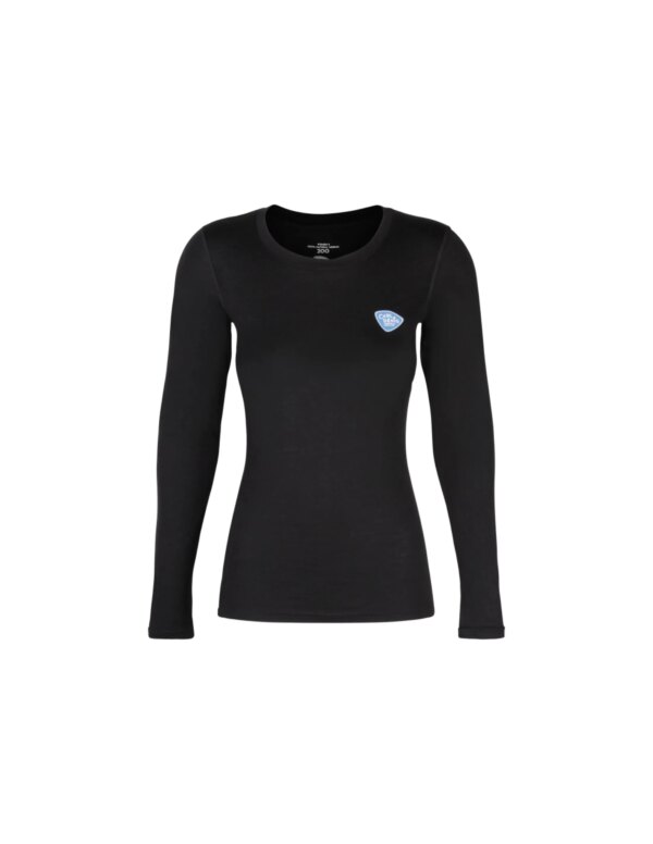 Carl Denig Women's Merino LS Crew (Maat - S/M, Kleur - Black)