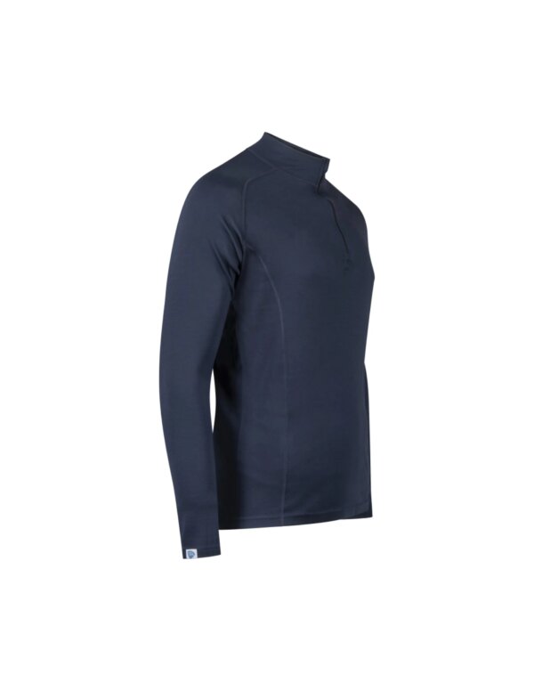 Carl Denig men's 200 Merino Long Sleeves Half Zip (Maat - M, Kleur - Navy)