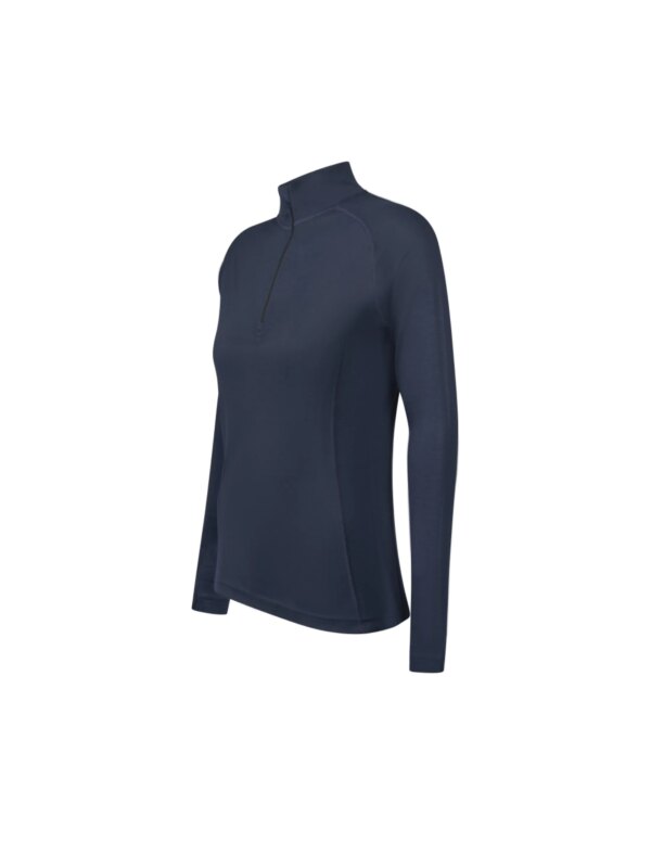 Carl Denig women's 200 Merino Long Sleeves Half Zip (Maat - XL, Kleur - Navy)