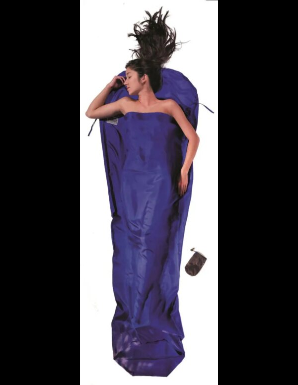 Cocoon Mummy Liner, 100% Silk (Kleur - Ultramarine blue)