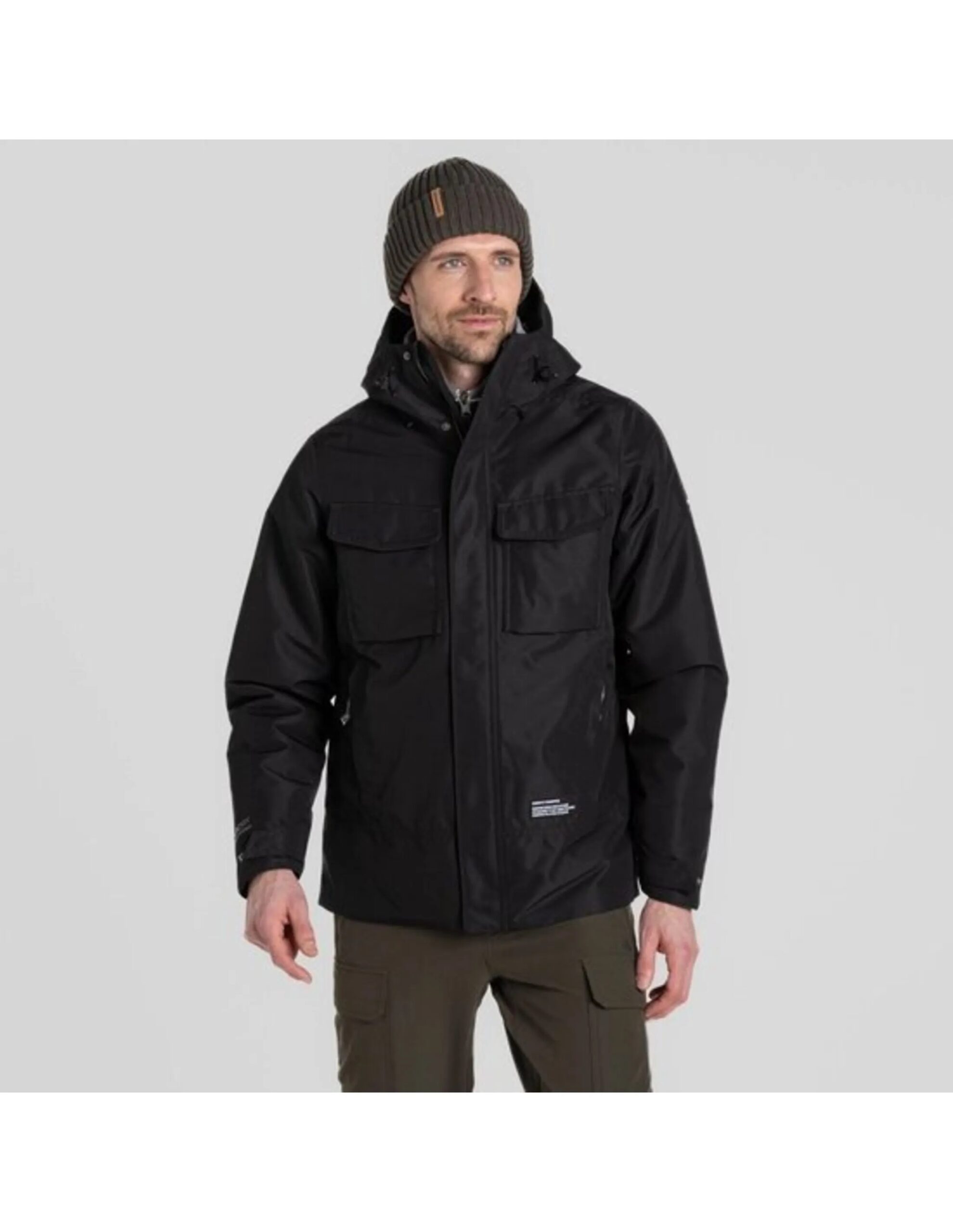 Craghoppers Men’s CO2 Renu Arche Waterproof Jacket (Maat – M, Kleur – Black)