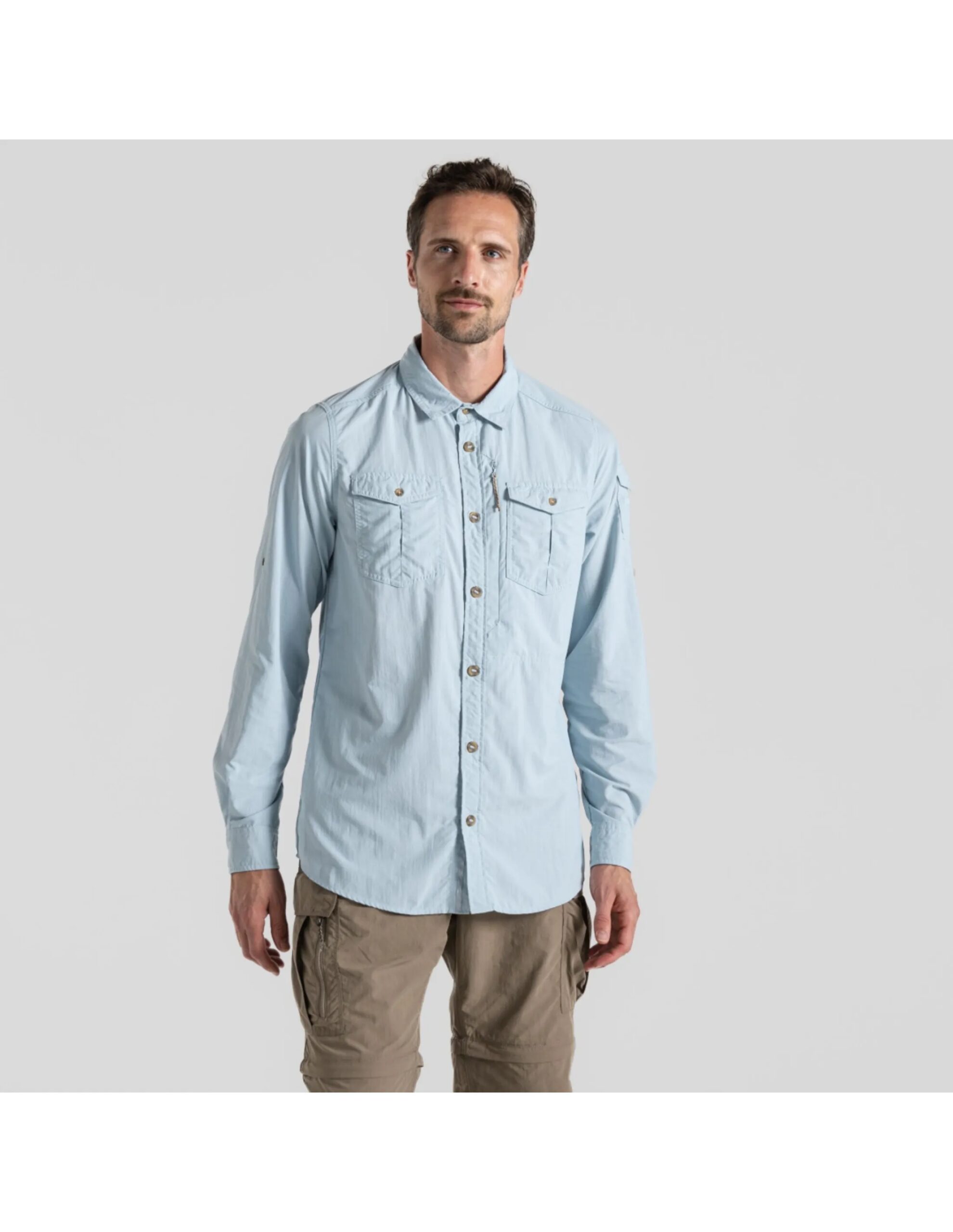 Craghoppers NosiLife Adventure LS Shirt III Heren (Maat – S, Kleur – Niagra Blue)