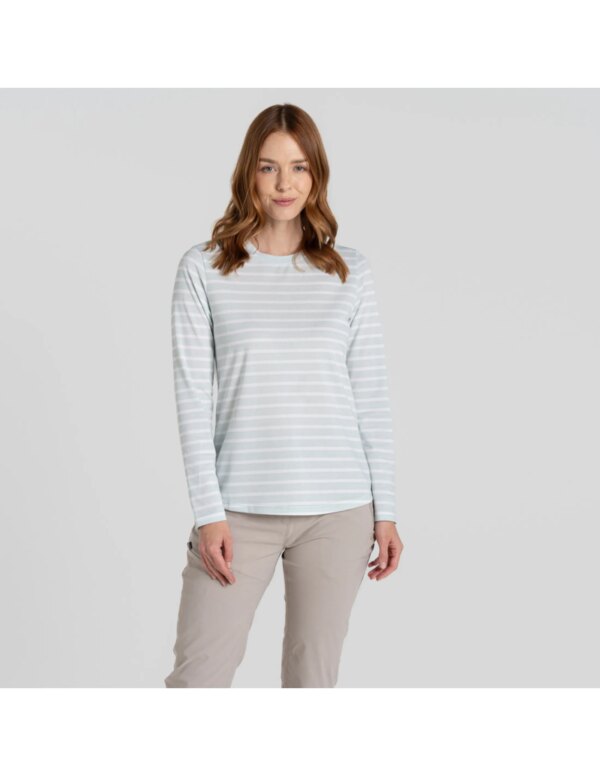 Craghoppers NosiLife Akona LS Top Dames (Maat - 10, Kleur - NimbusBluStp)