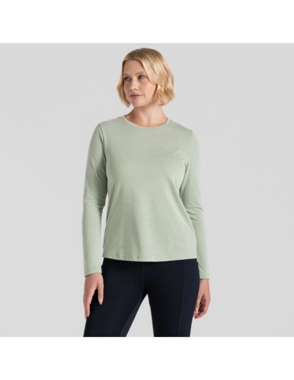 Craghoppers NosiLife Akona LS Top Dames (Maat - 18, Kleur - Bud Green Marl)