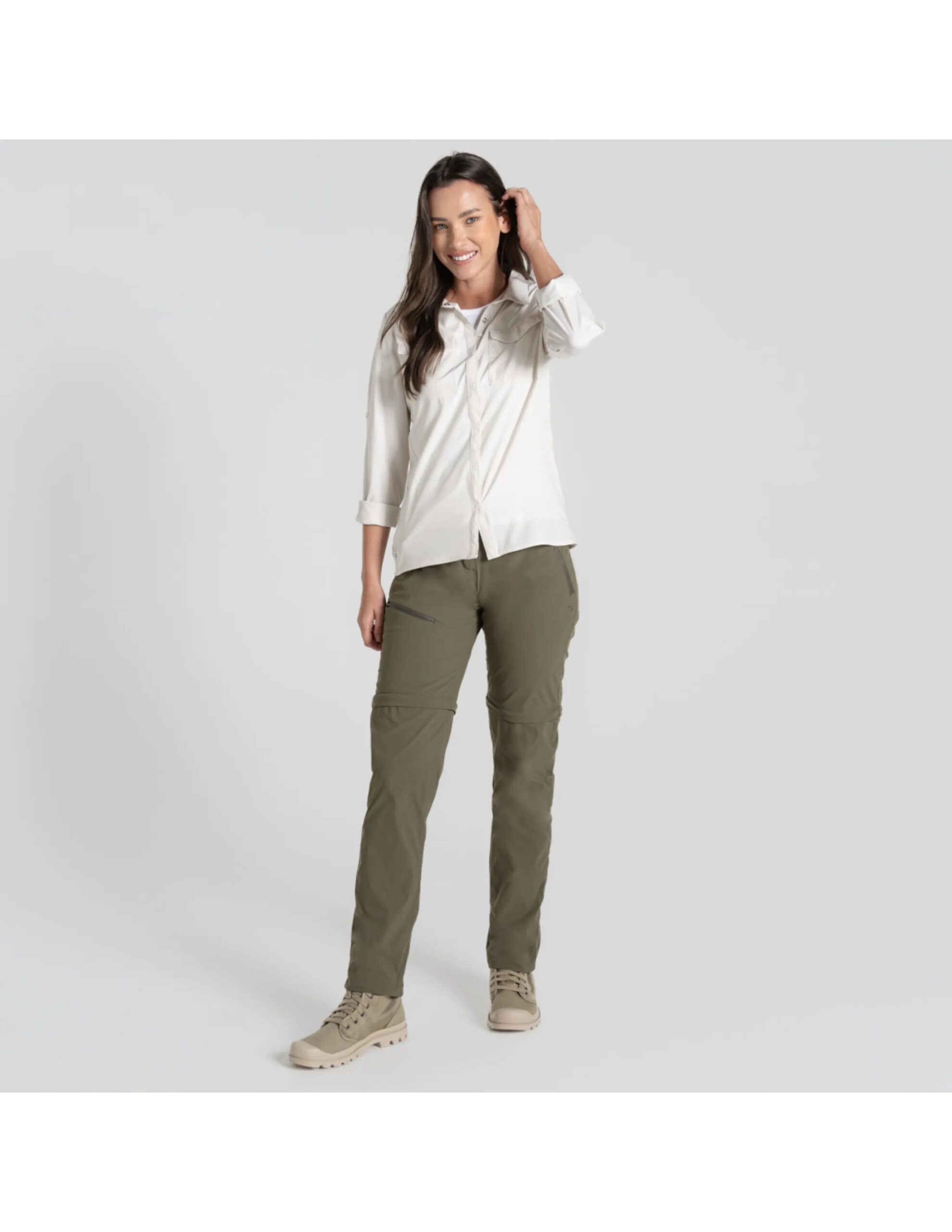 Craghoppers NosiLife Pro Convertible Trouser III Dames (Maat – 12, Kleur – Wild Olive)