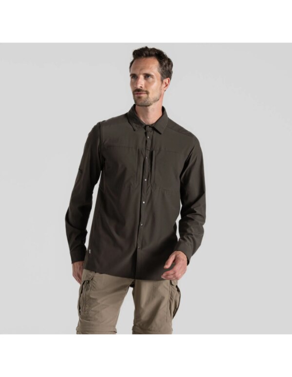Craghoppers NosiLife Pro LS Shirt Heren (Maat - XL, Kleur - Woodland Green)