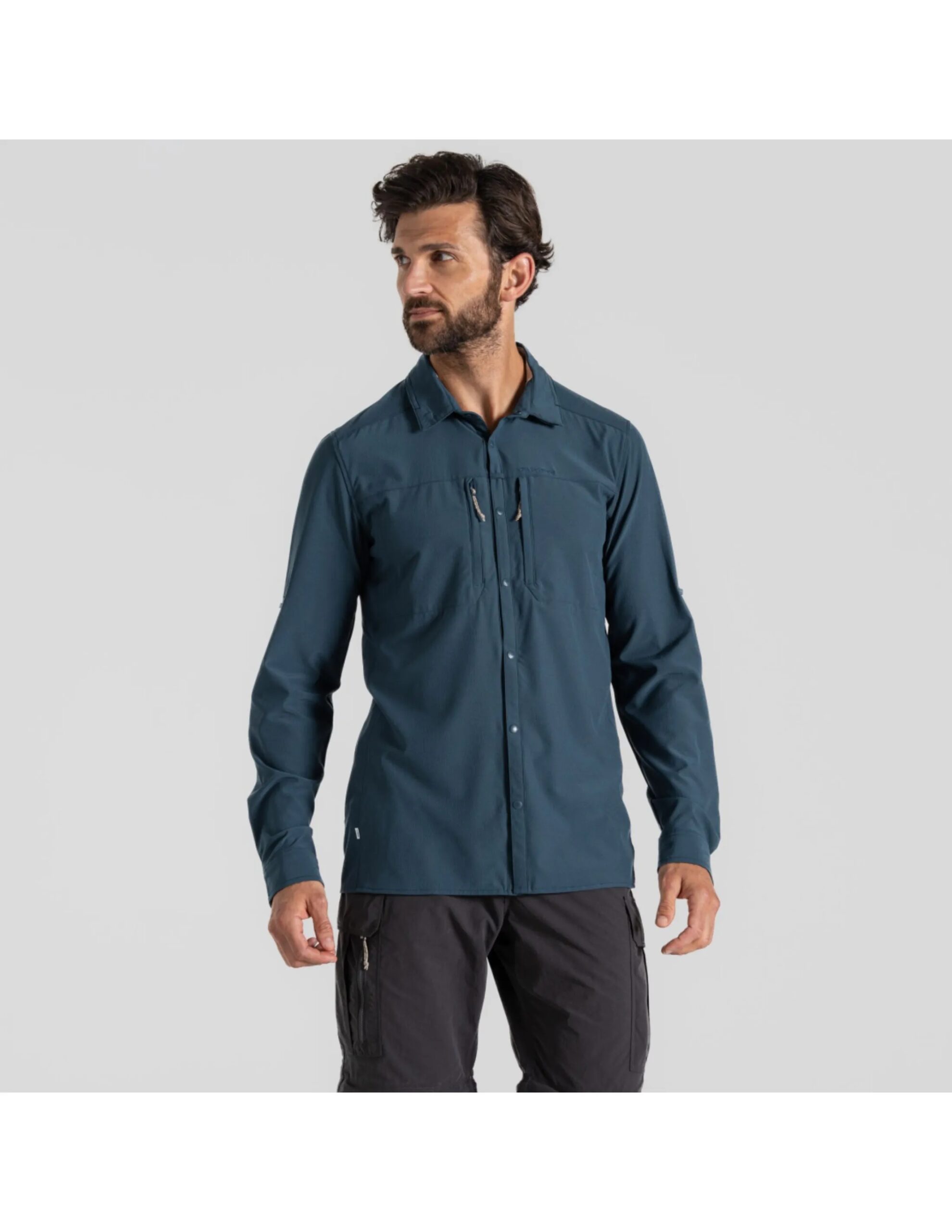 Craghoppers NosiLife Pro LS Shirt Heren (Maat – L, Kleur – Blue stone)