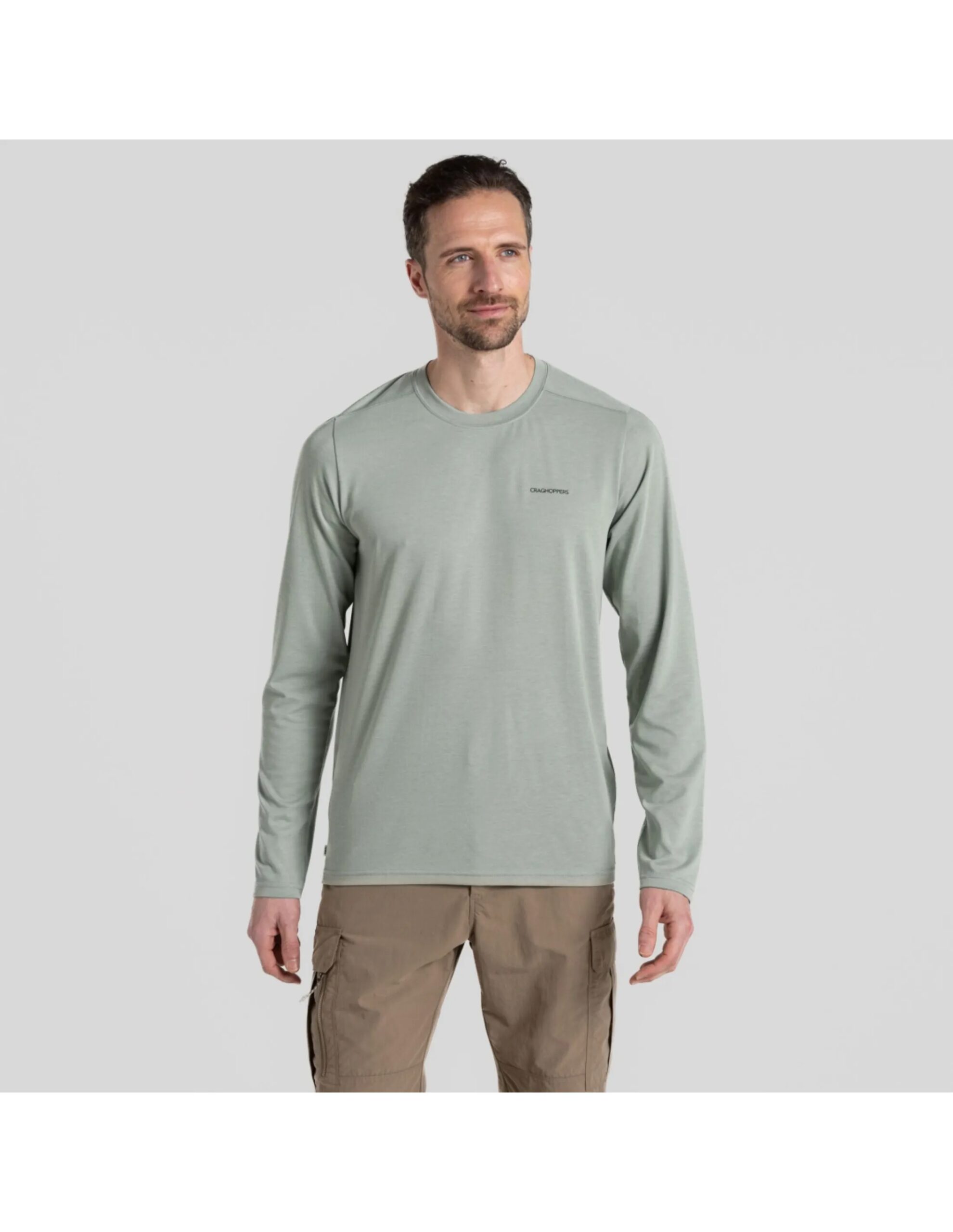 Craghoppers Nosilife Abel LS T-Shirt Heren (Maat – S, Kleur – Lichen Green)