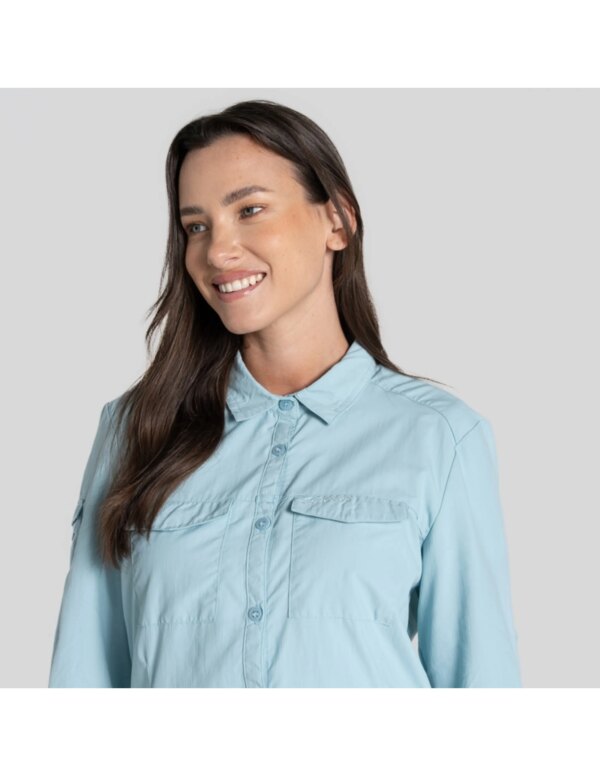Craghppers NosiLife Adventure LS Shirt III Dames (Maat - 18, Kleur - Sea Salt)