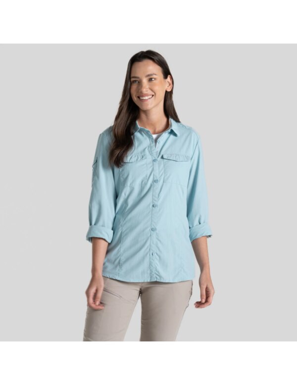 Craghppers NosiLife Adventure LS Shirt III Dames (Maat - 18, Kleur - Sky blue)