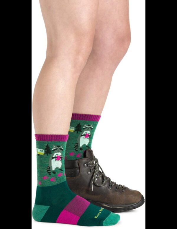 Darn Tough Critter Club Micro Crew Lightweight Sokken Dames (Maat - S, Kleur - Moss)