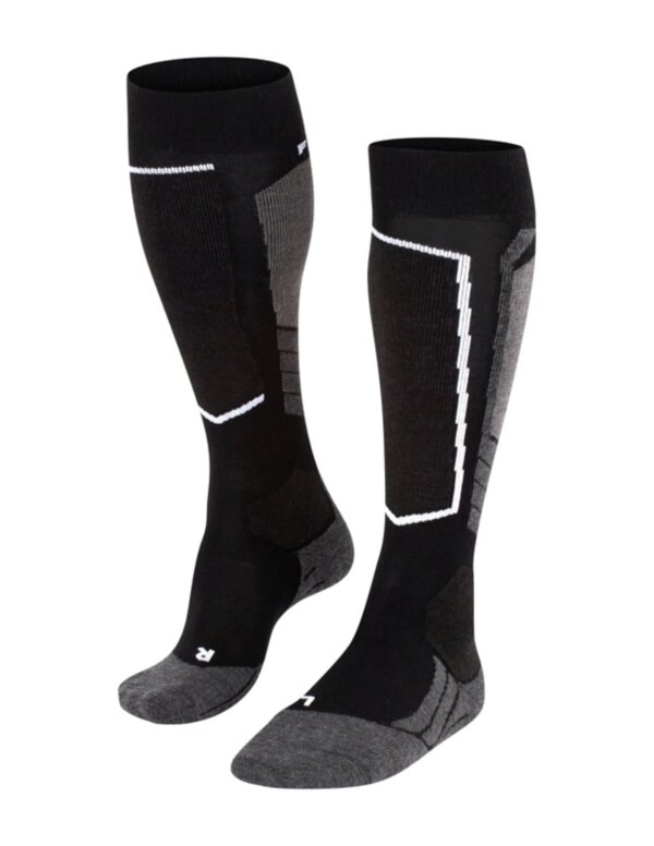 Falke SK2 Intermediate Wool Dames Kniekousen Wintersport (Maat - 41-42, Kleur - Black-mix)