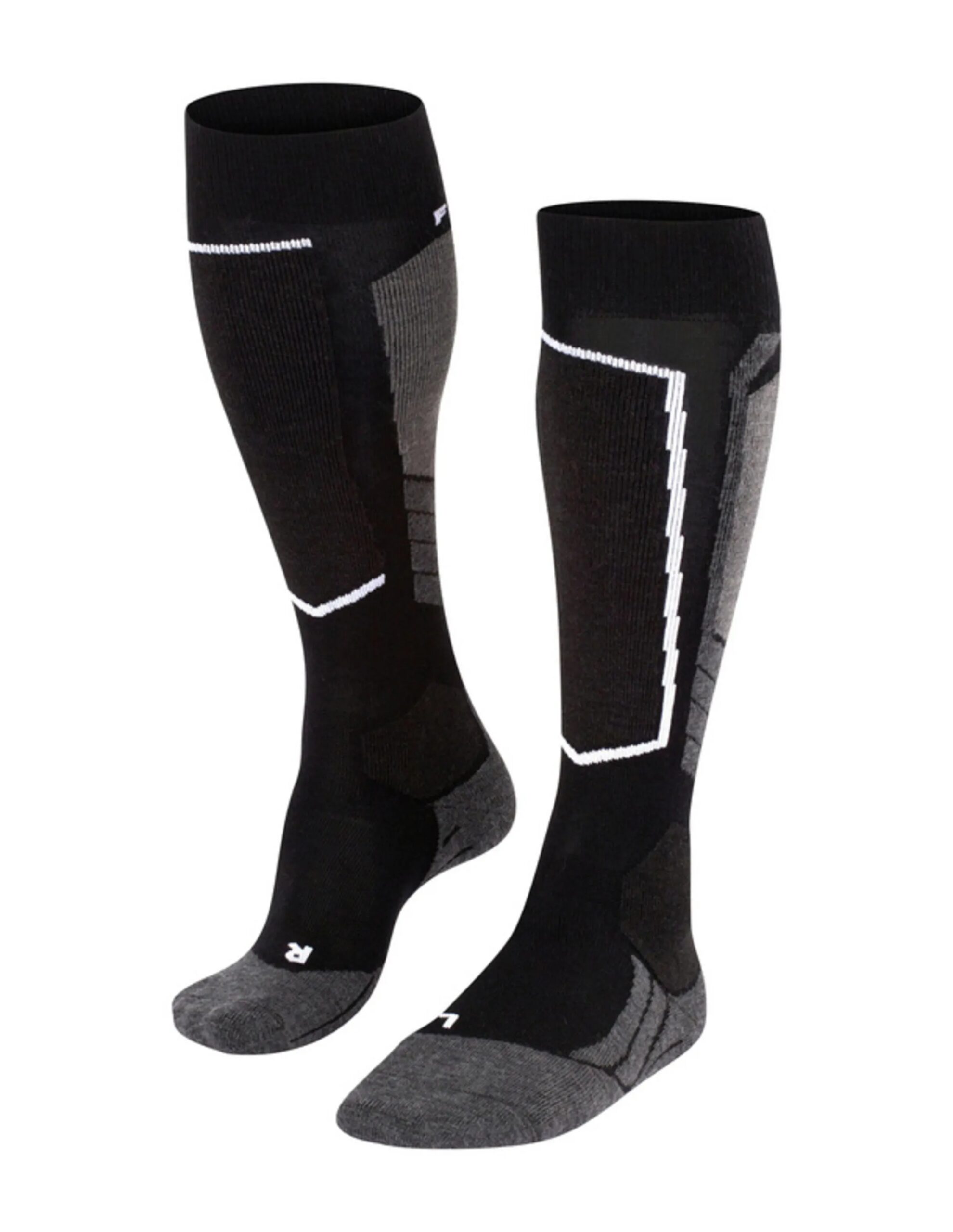 Falke SK2 Intermediate Wool Dames Kniekousen Wintersport (Maat – 41-42, Kleur – Black-mix)