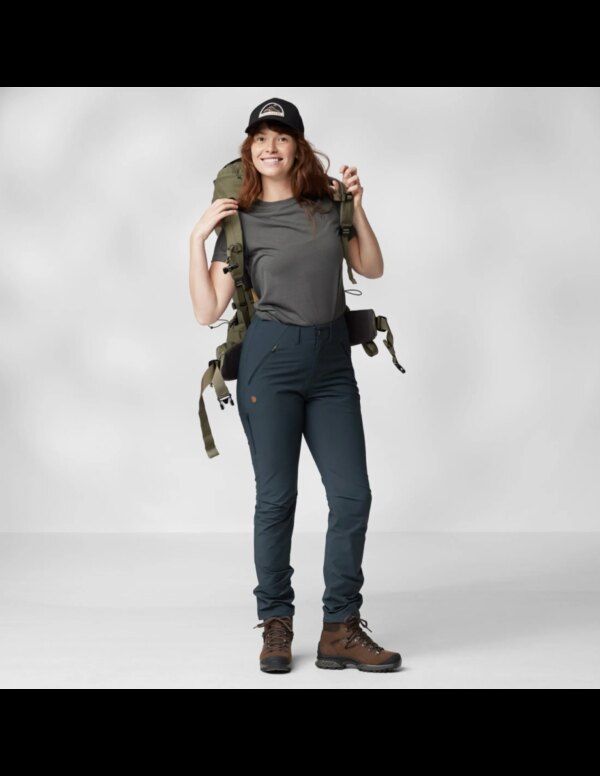 Fjallraven Abisko Trail Stretch Wandelbroek Dames (Maat - 38/L, Kleur - Dark Navy)