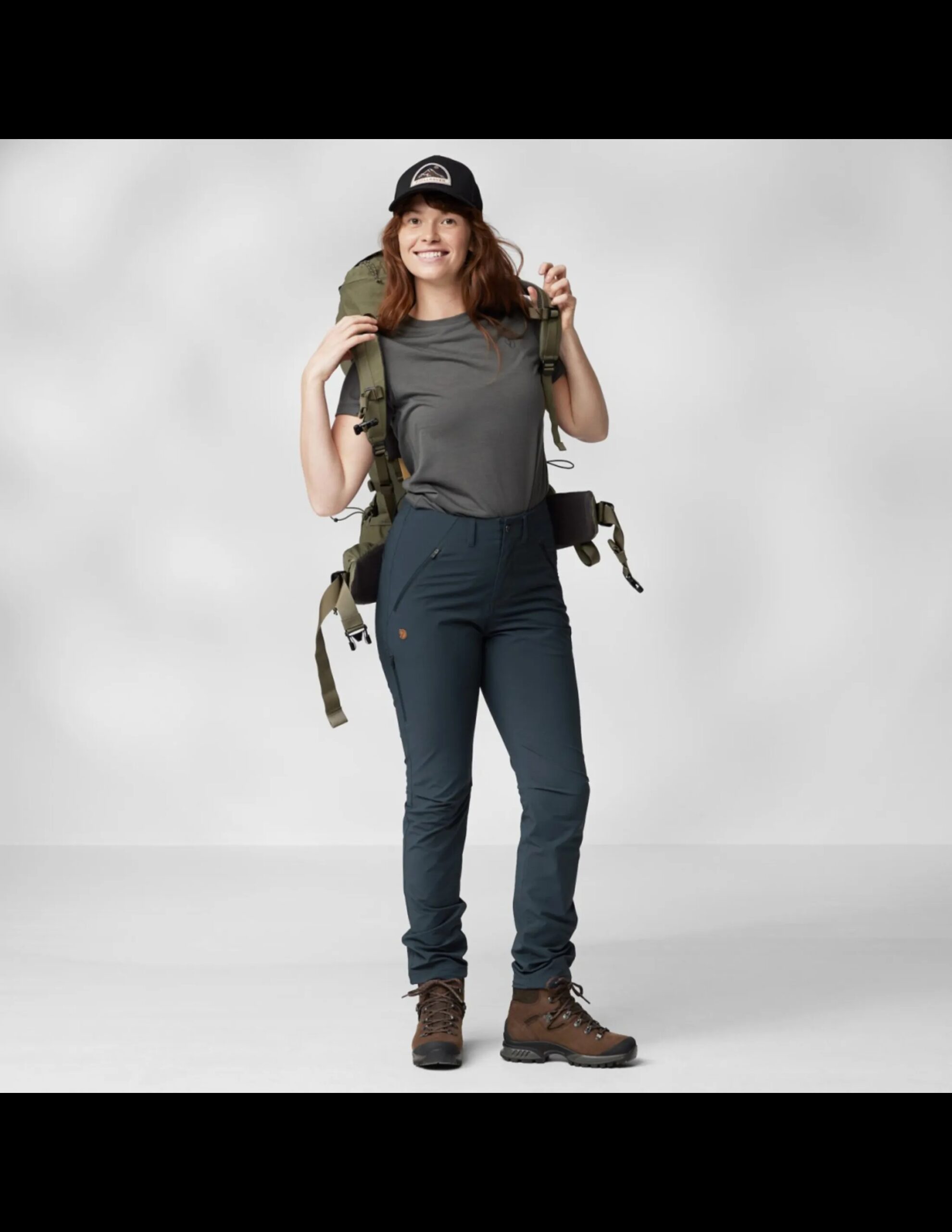 Fjallraven Abisko Trail Stretch Wandelbroek Dames (Maat – 40/L, Kleur – Dark Navy)